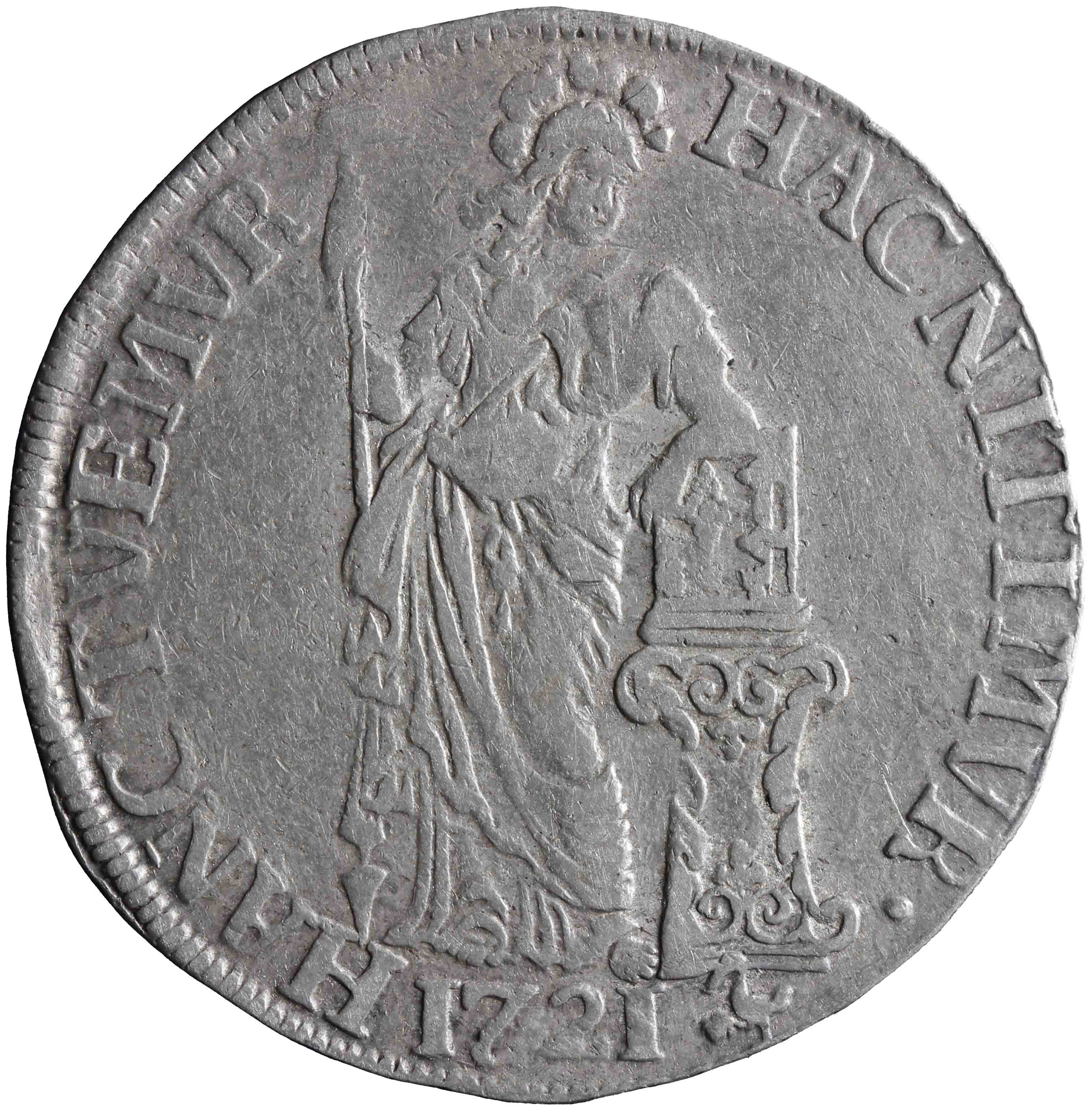 Afbeelding van de voorzijde. Generaliteits drie gulden. Inventarisnummer:NM-01189