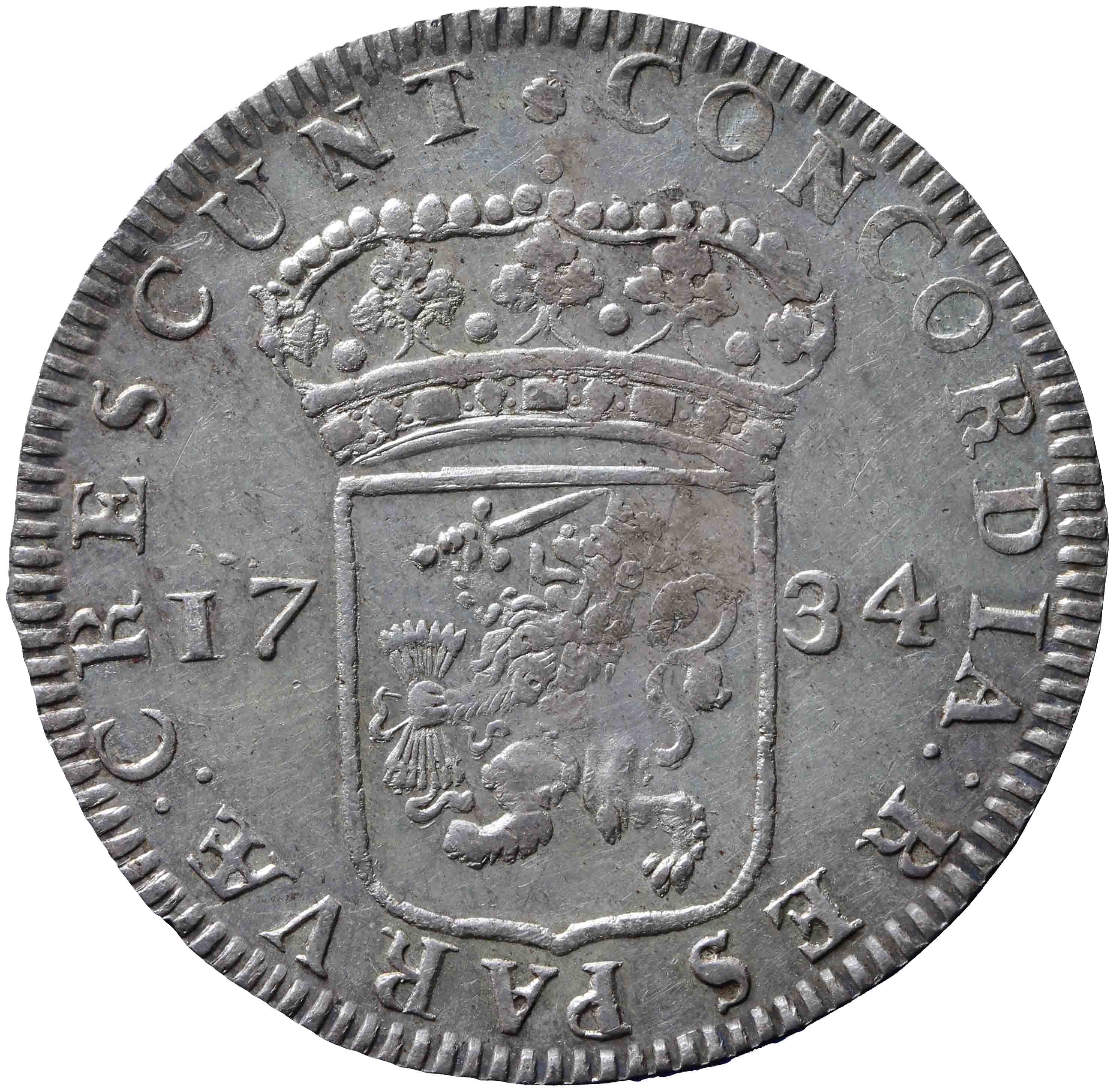 Afbeelding van de keerzijde. zilveren dukaat. Inventarisnummer:NM-01195