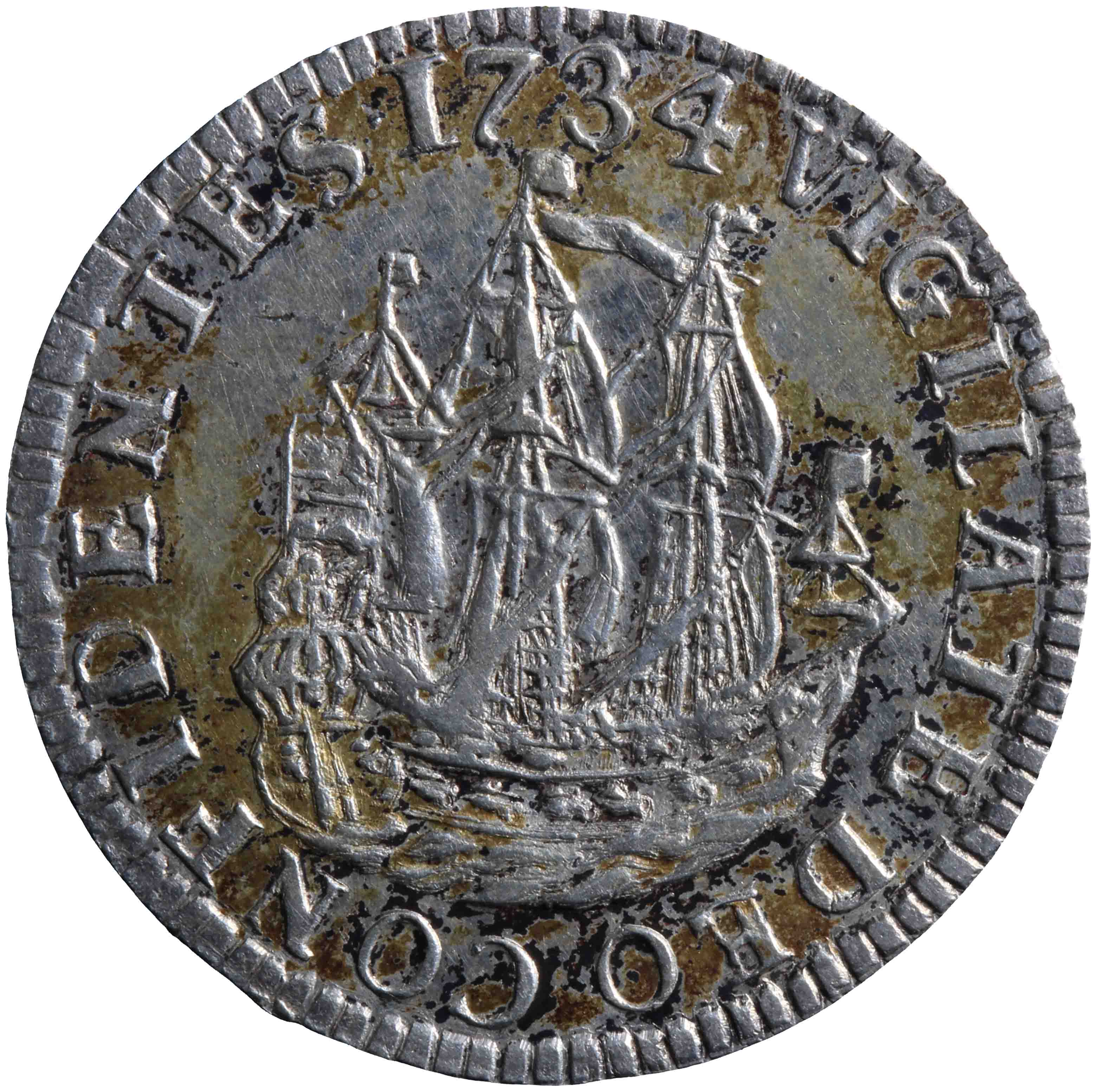 Afbeelding van de keerzijde. scheepjesschelling. Inventarisnummer:NM-01196