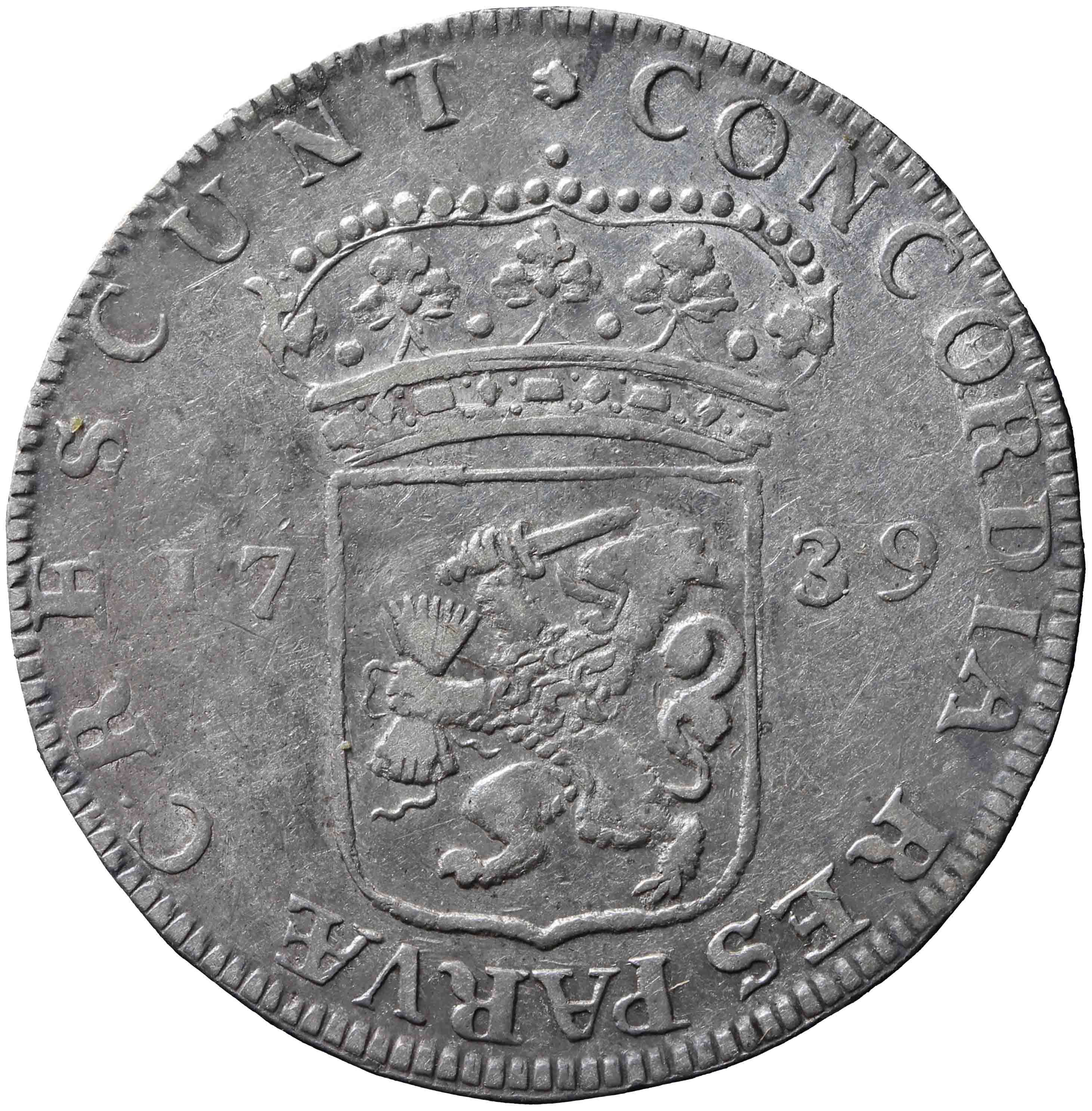 Afbeelding van de keerzijde. zilveren dukaat. Inventarisnummer:NM-01209
