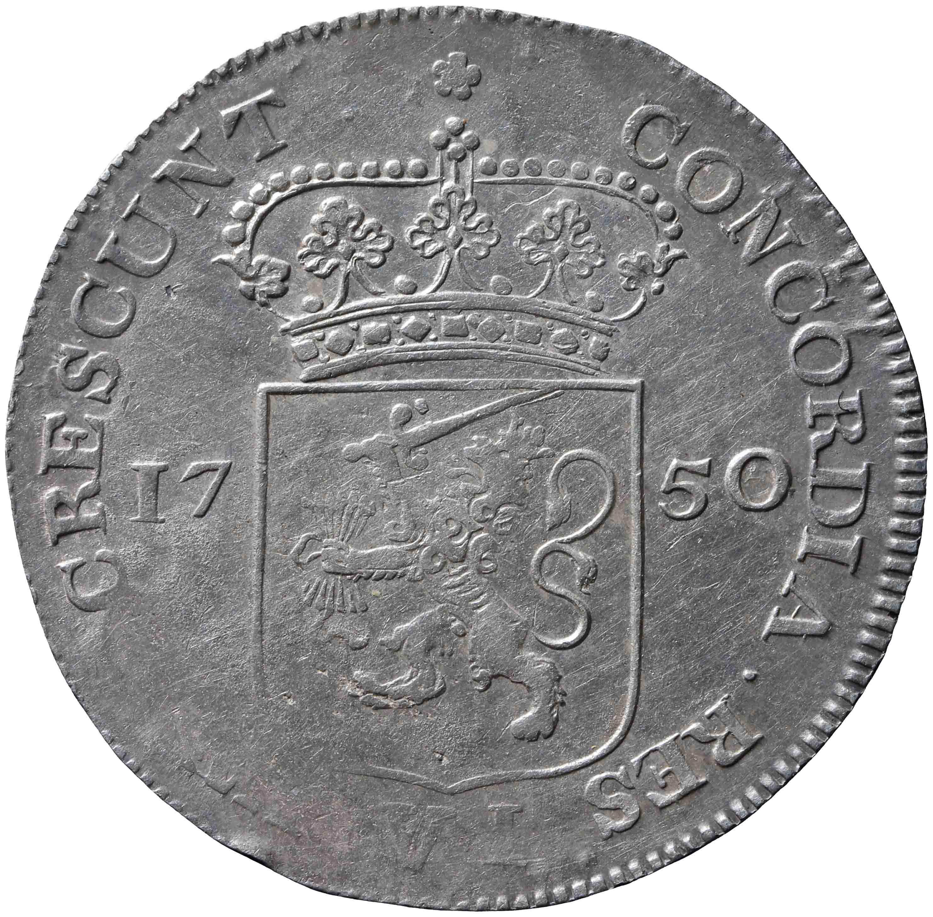 Afbeelding van de keerzijde. zilveren dukaat. Inventarisnummer:NM-01219