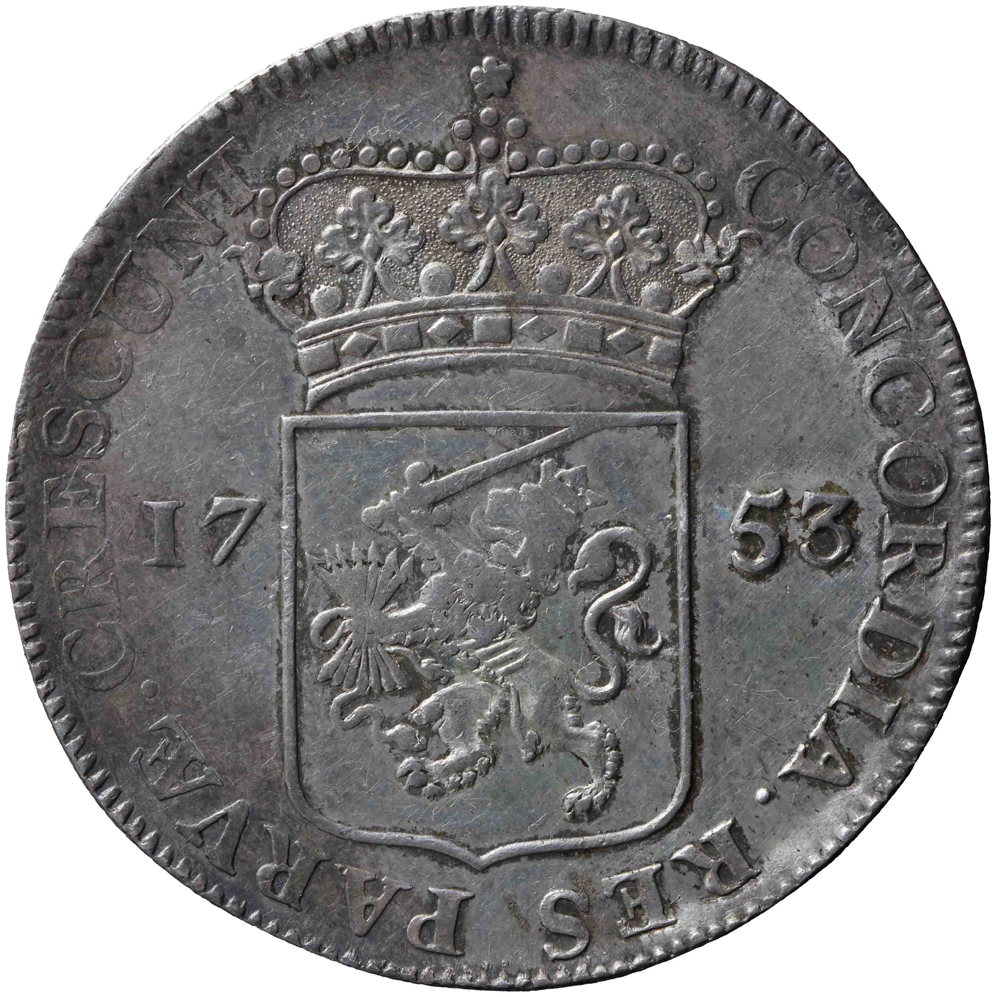 Afbeelding van de keerzijde. zilveren dukaat. Inventarisnummer:NM-01226