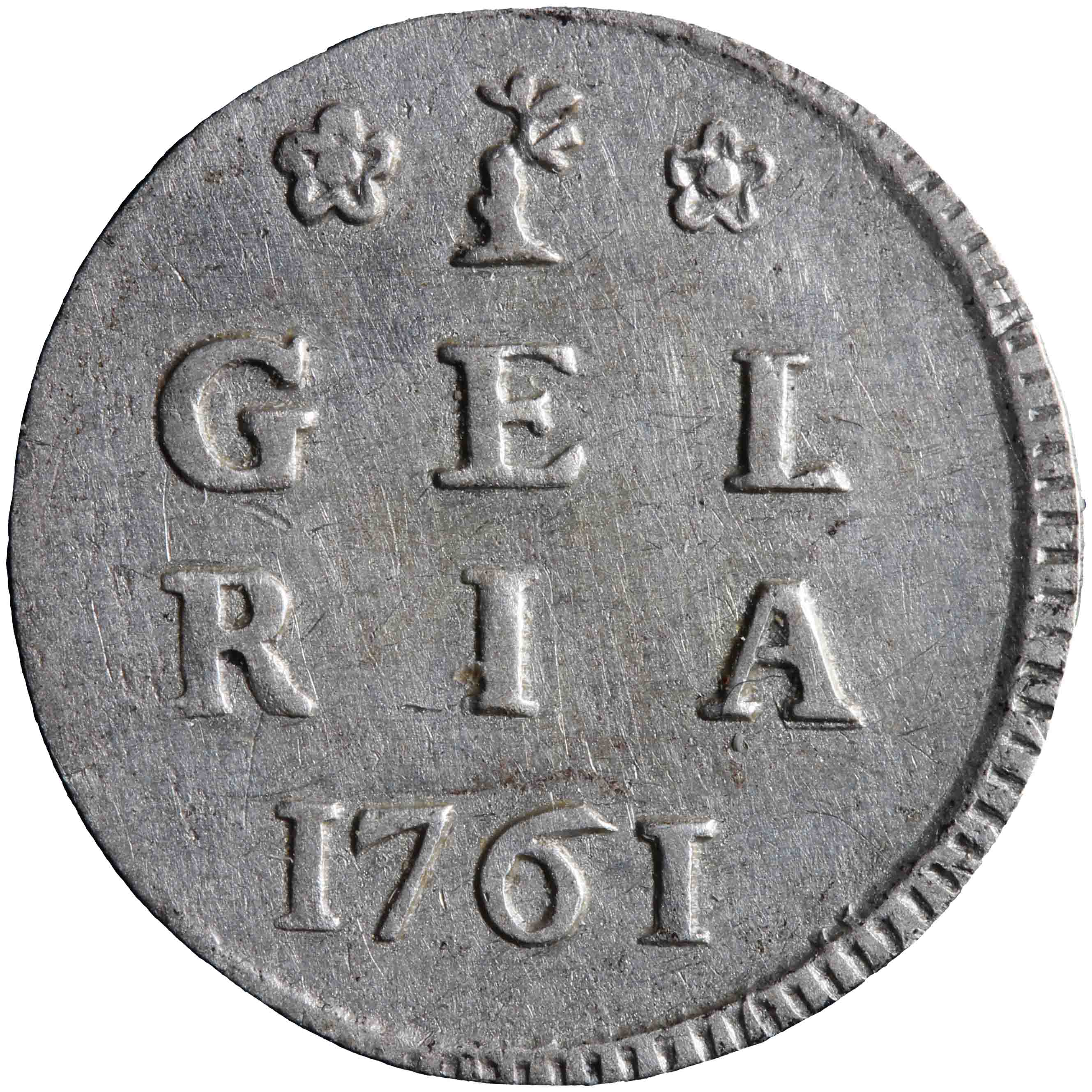 Afbeelding van de keerzijde. stuiver. Inventarisnummer:NM-01286