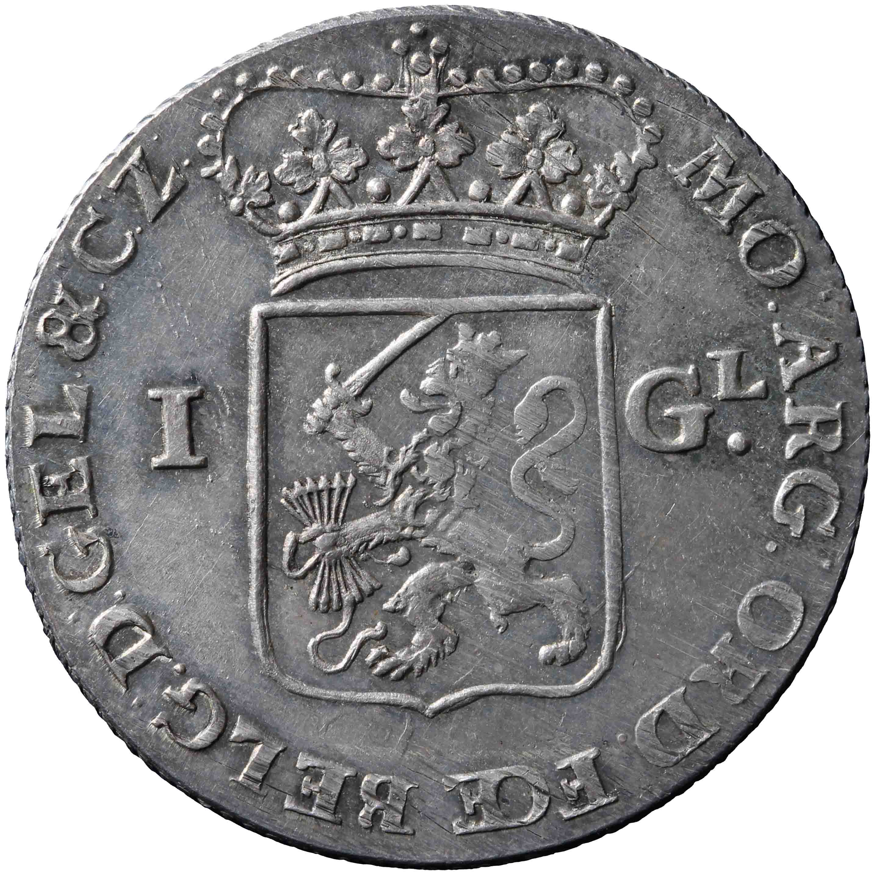 Afbeelding van de keerzijde. Generaliteitsgulden. Inventarisnummer:NM-01298
