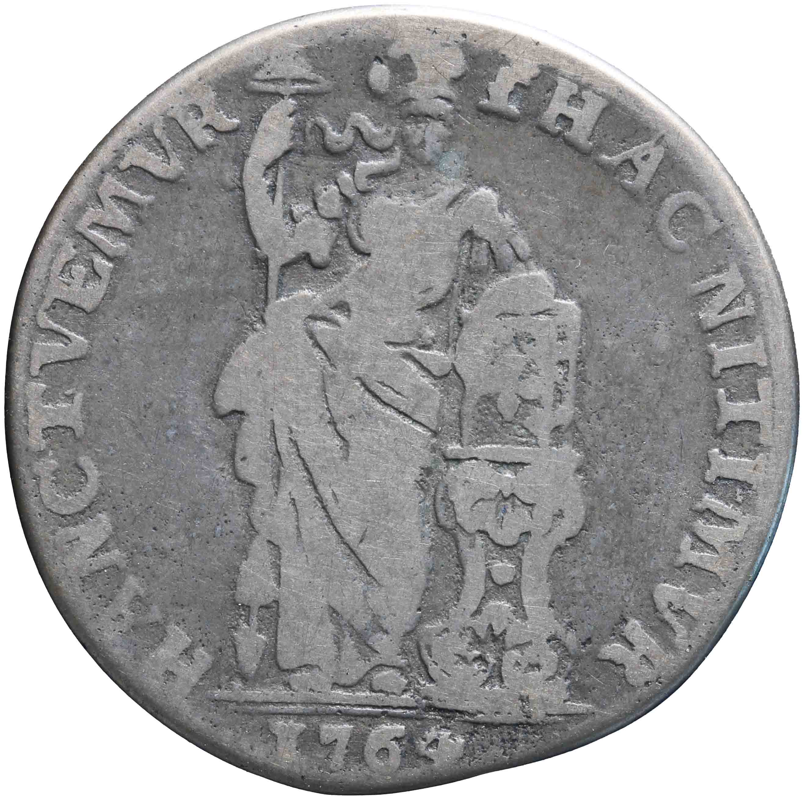 Afbeelding van de voorzijde. Generaliteitsgulden. Inventarisnummer:NM-01309