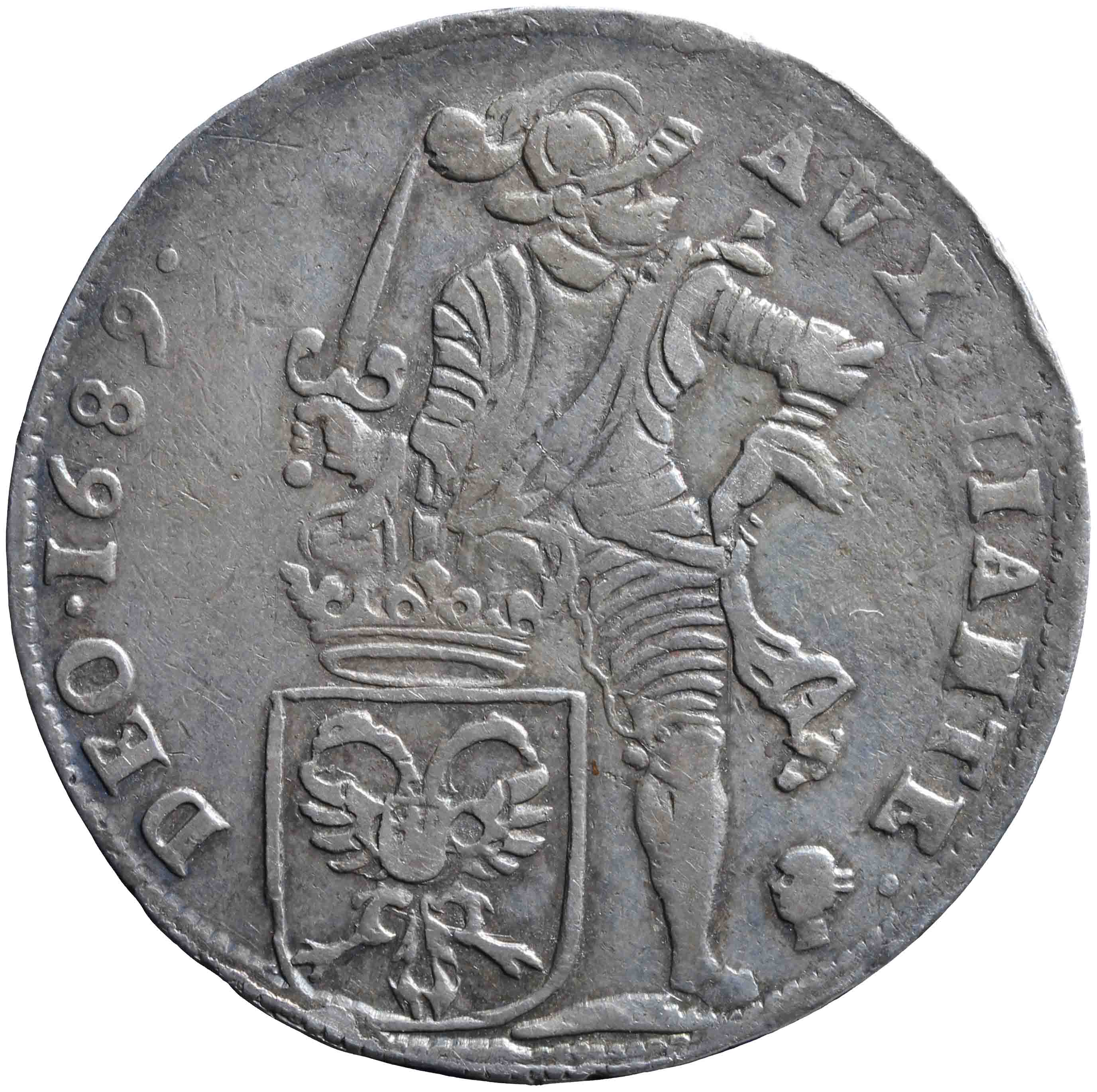 Afbeelding van de voorzijde. daalder ; dertig stuiver. Inventarisnummer:NM-01780