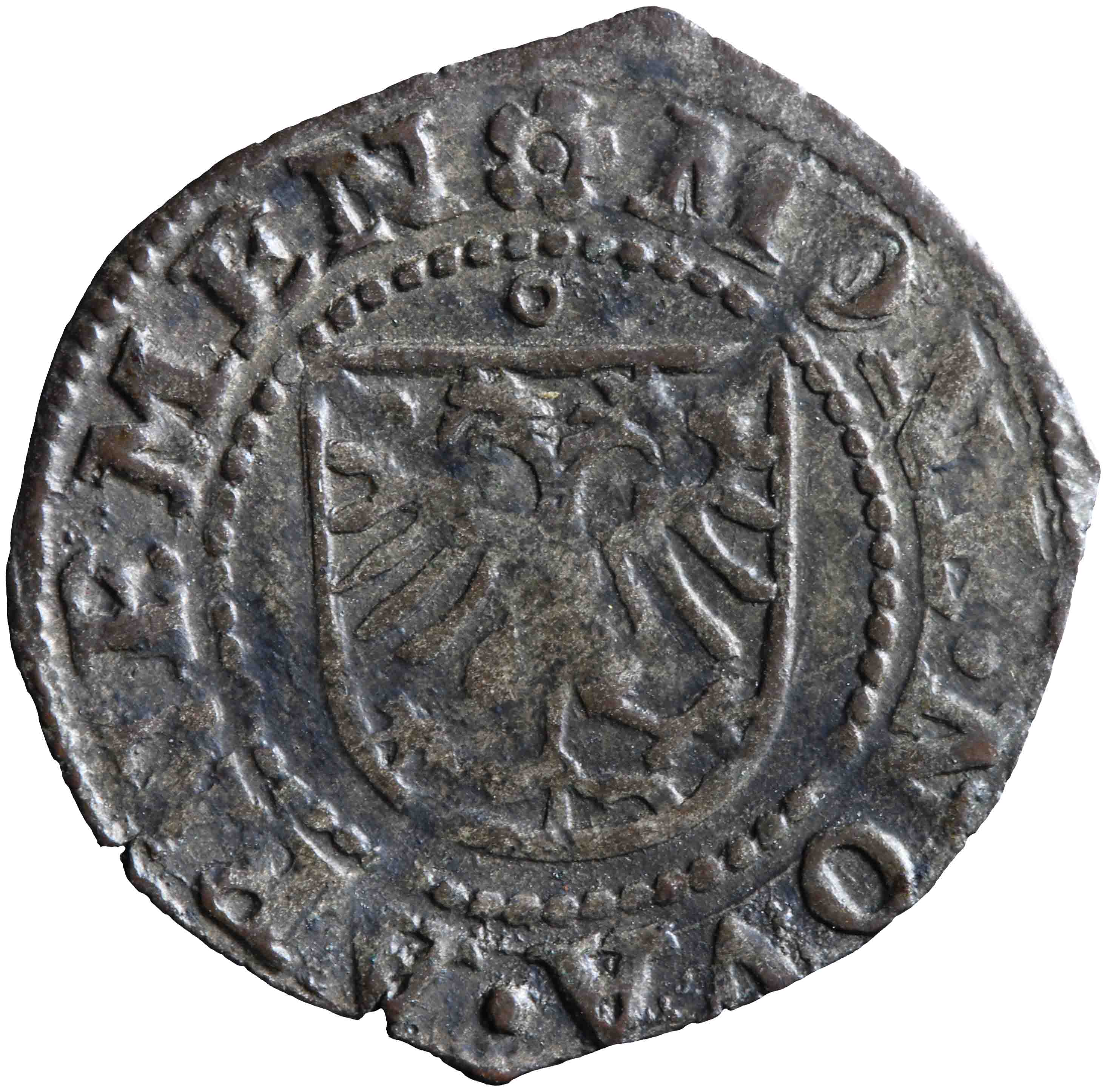 Afbeelding van de voorzijde. achtste groot ; penning. Inventarisnummer:nm-01920