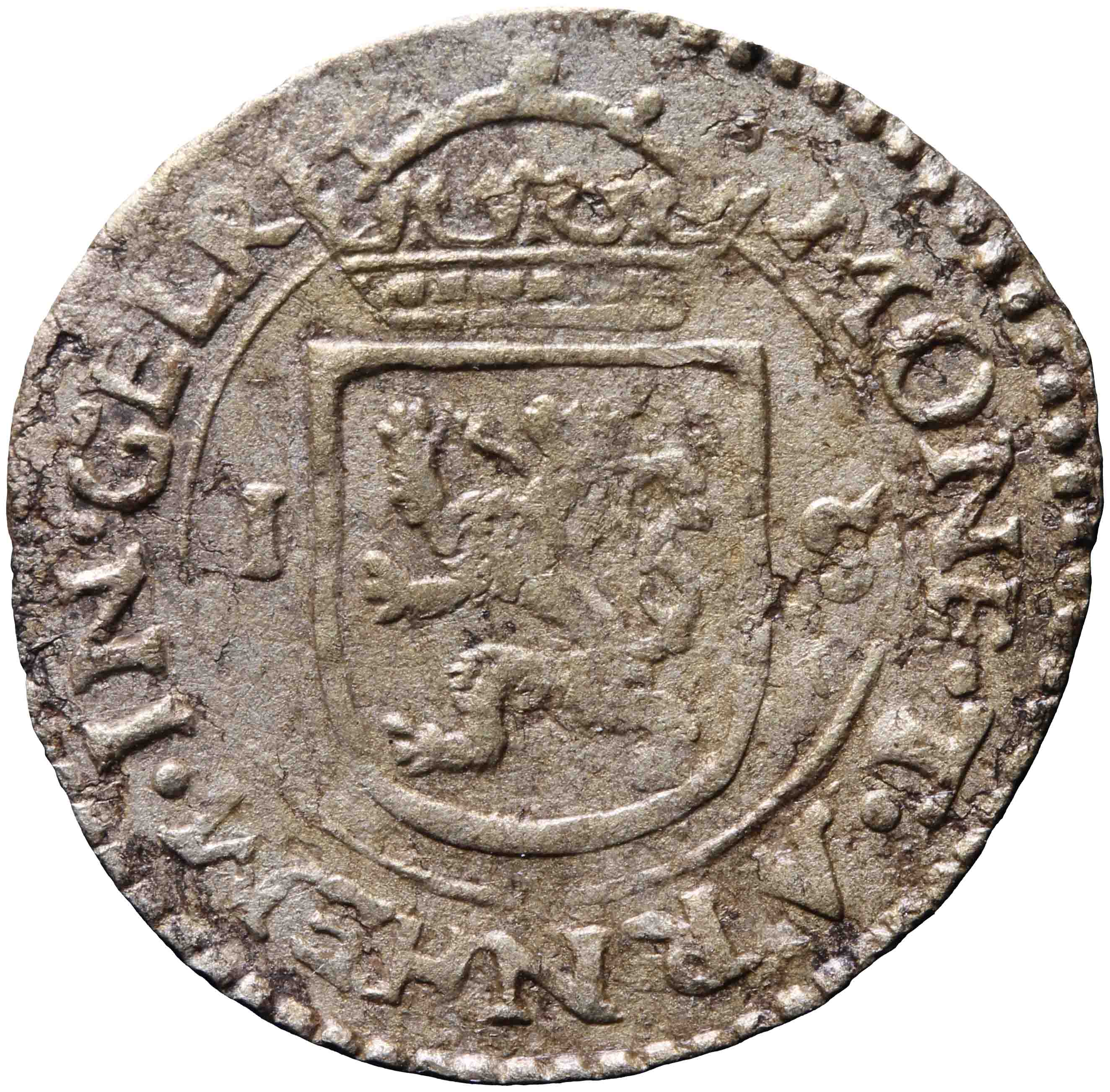 Afbeelding van de voorzijde. stuiver. Inventarisnummer:NM-01923
