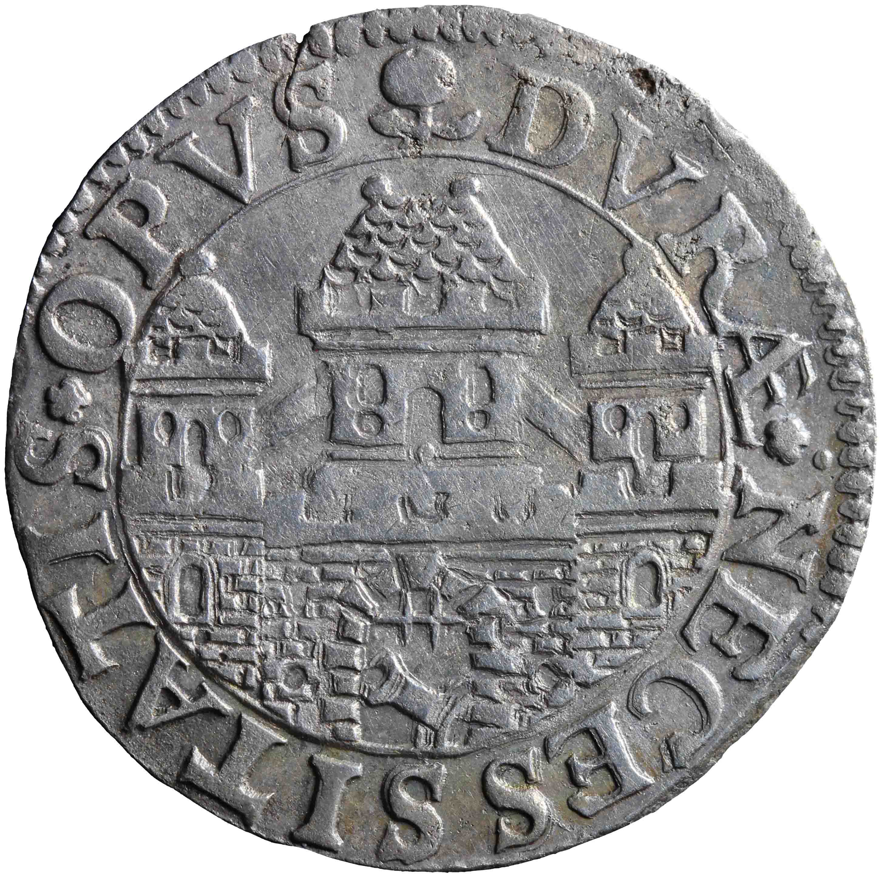 Afbeelding van de keerzijde. kwart daalder. Inventarisnummer:NM-01980