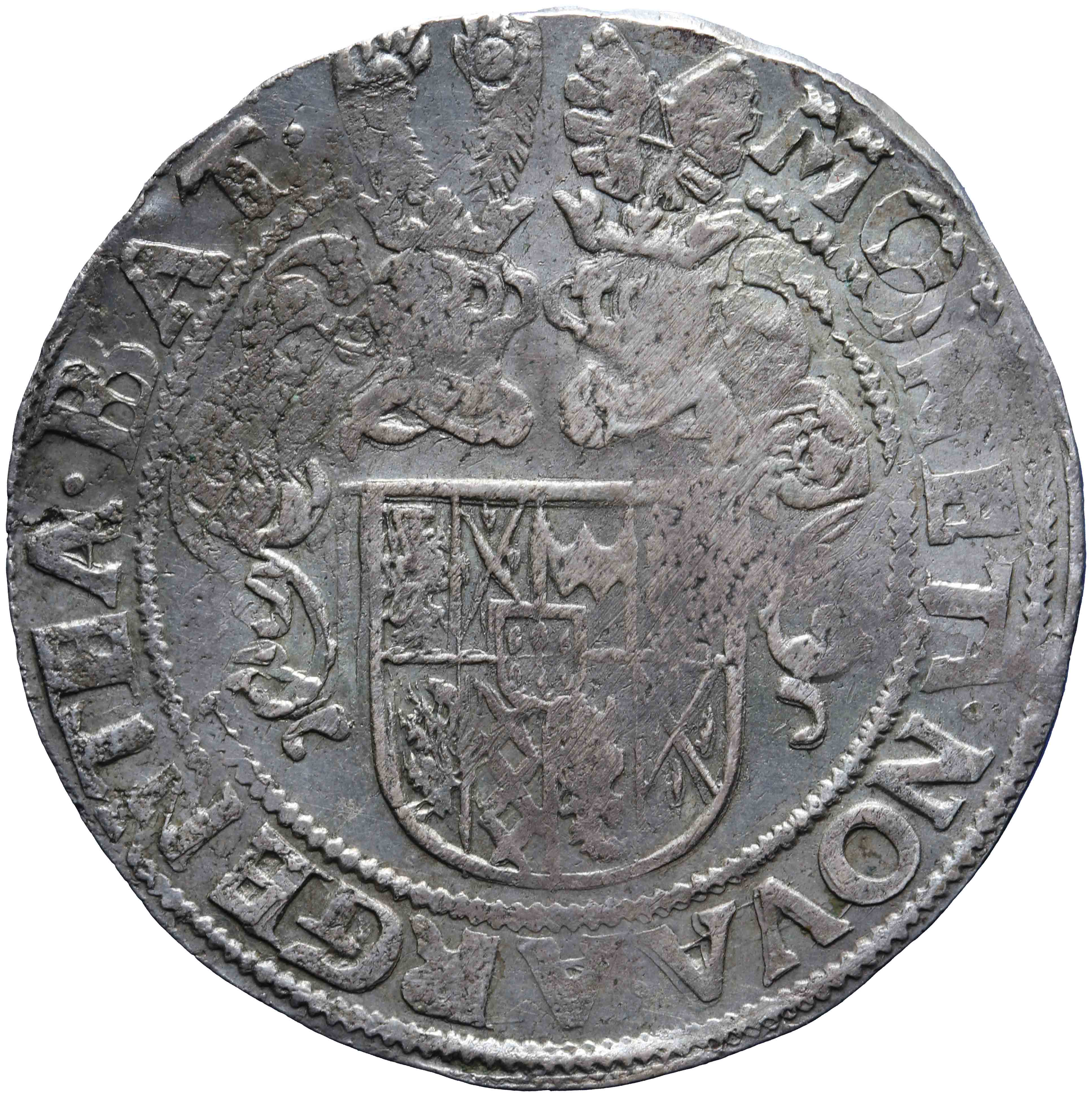 Afbeelding van de keerzijde. halve daalder. Inventarisnummer:NM-02218