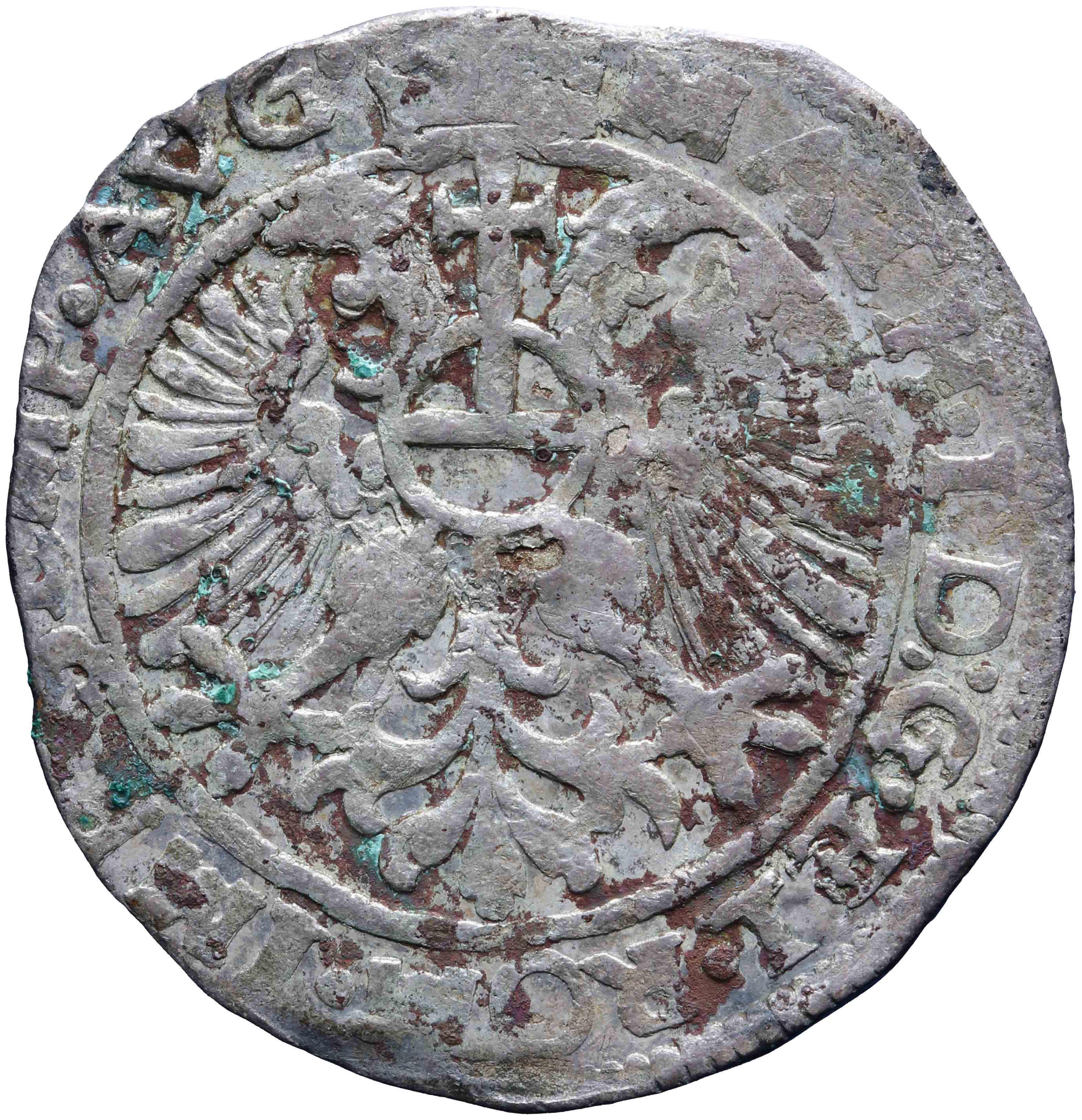 Afbeelding van de keerzijde. vier stuiver. Inventarisnummer:NM-02274