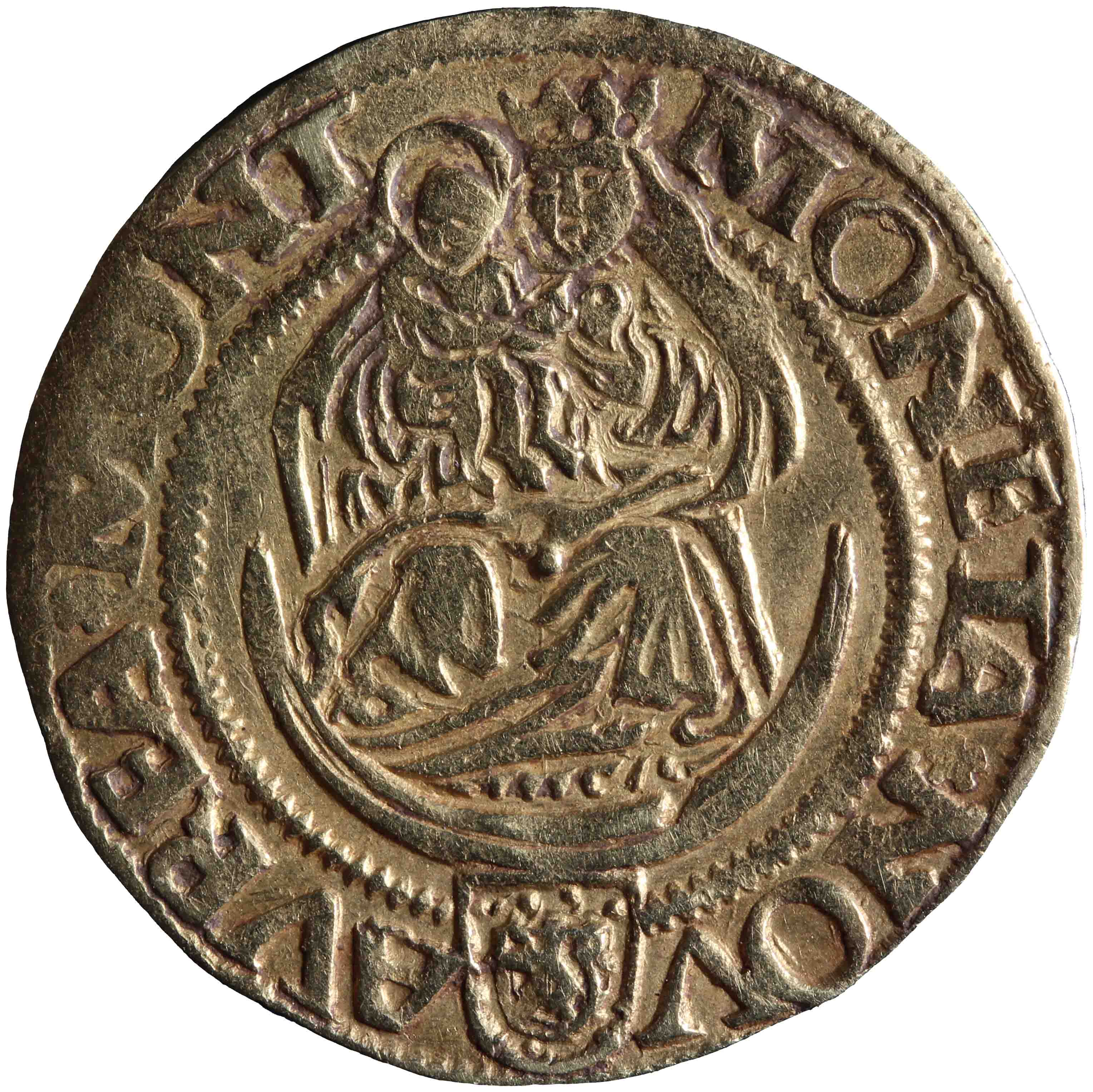 Afbeelding van de keerzijde. gouden dukaat. Inventarisnummer:NM-02364