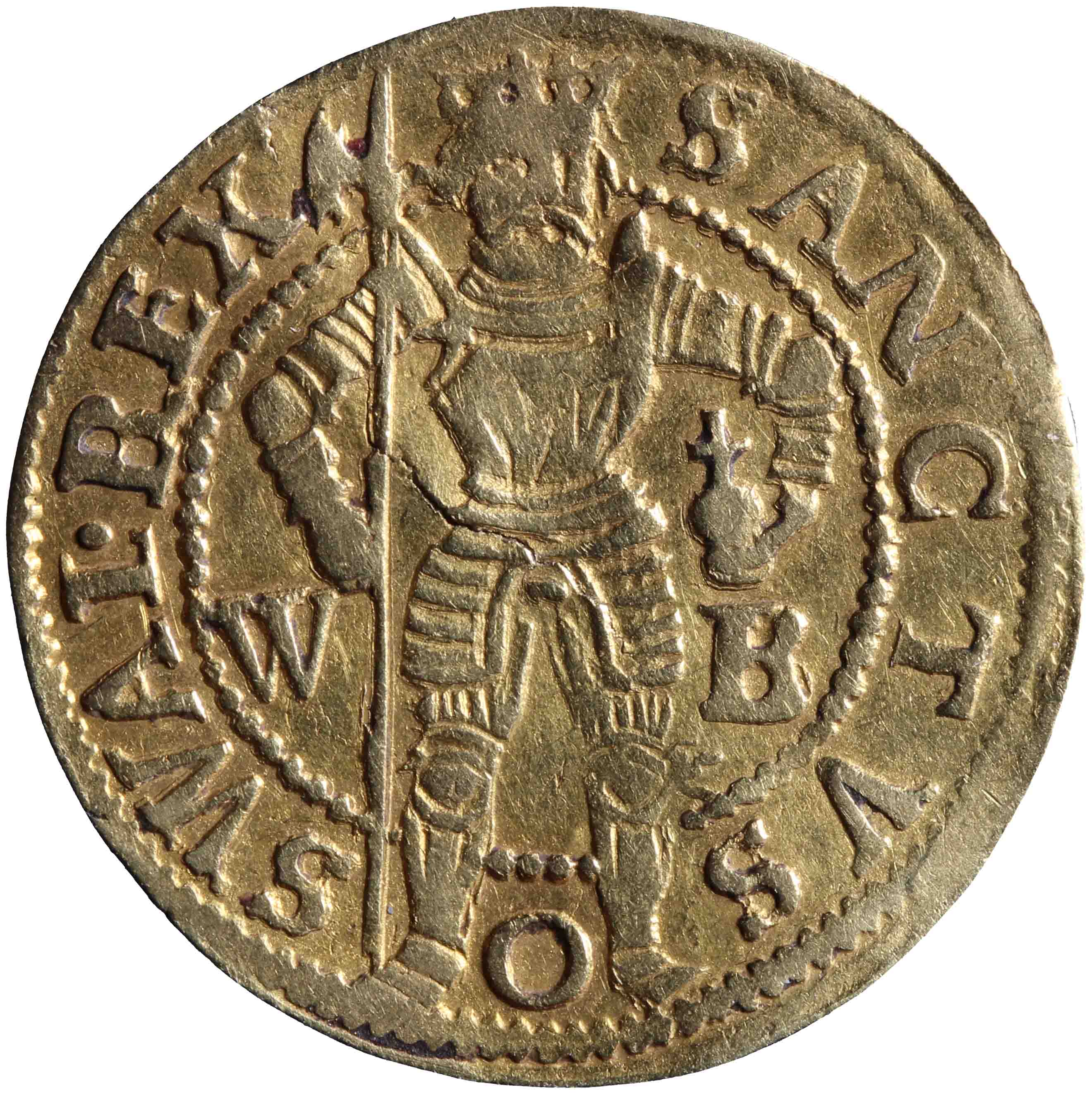 Afbeelding van de voorzijde. gouden dukaat. Inventarisnummer:NM-02448