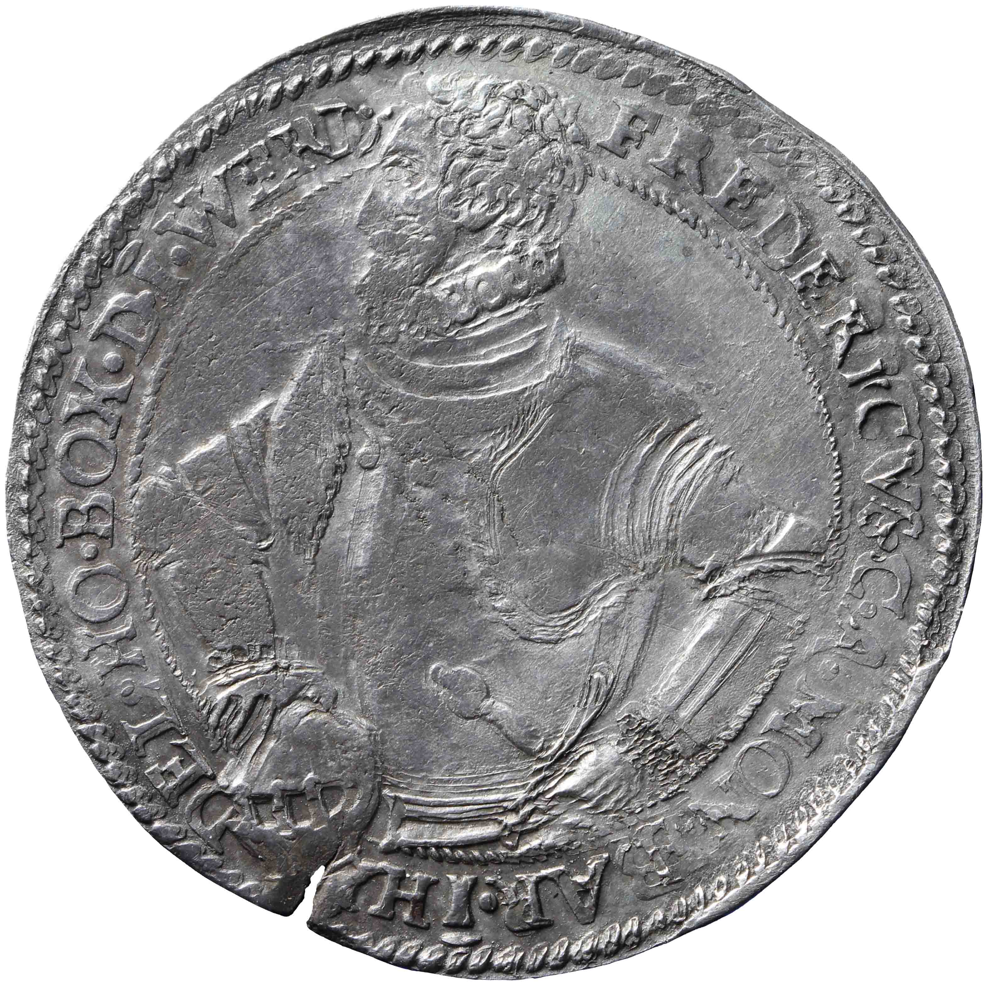 Afbeelding van de voorzijde. daalder van dertig stuiver. Inventarisnummer:NM-02483
