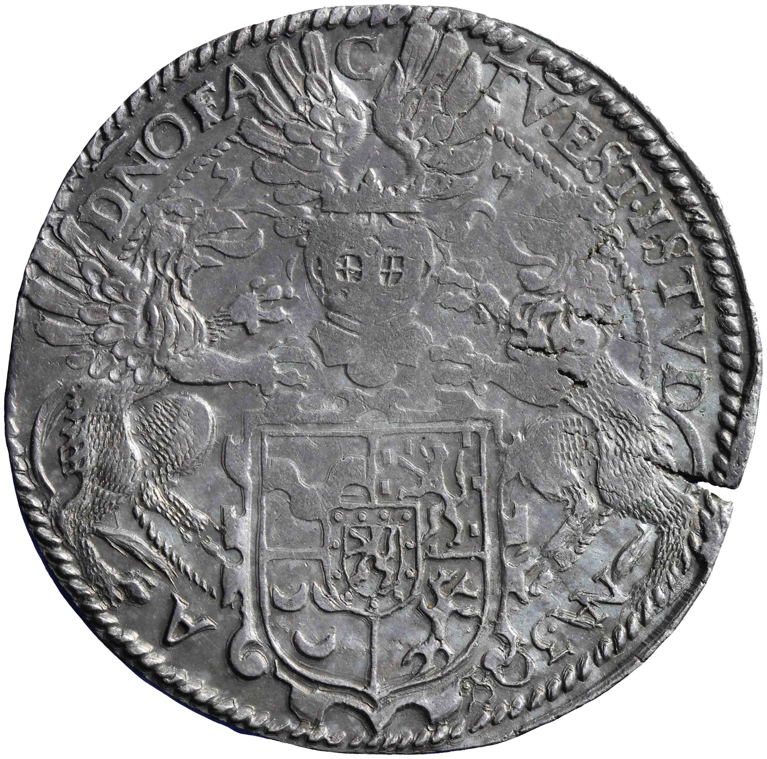 Afbeelding van de keerzijde. daalder van dertig stuiver. Inventarisnummer:NM-02483