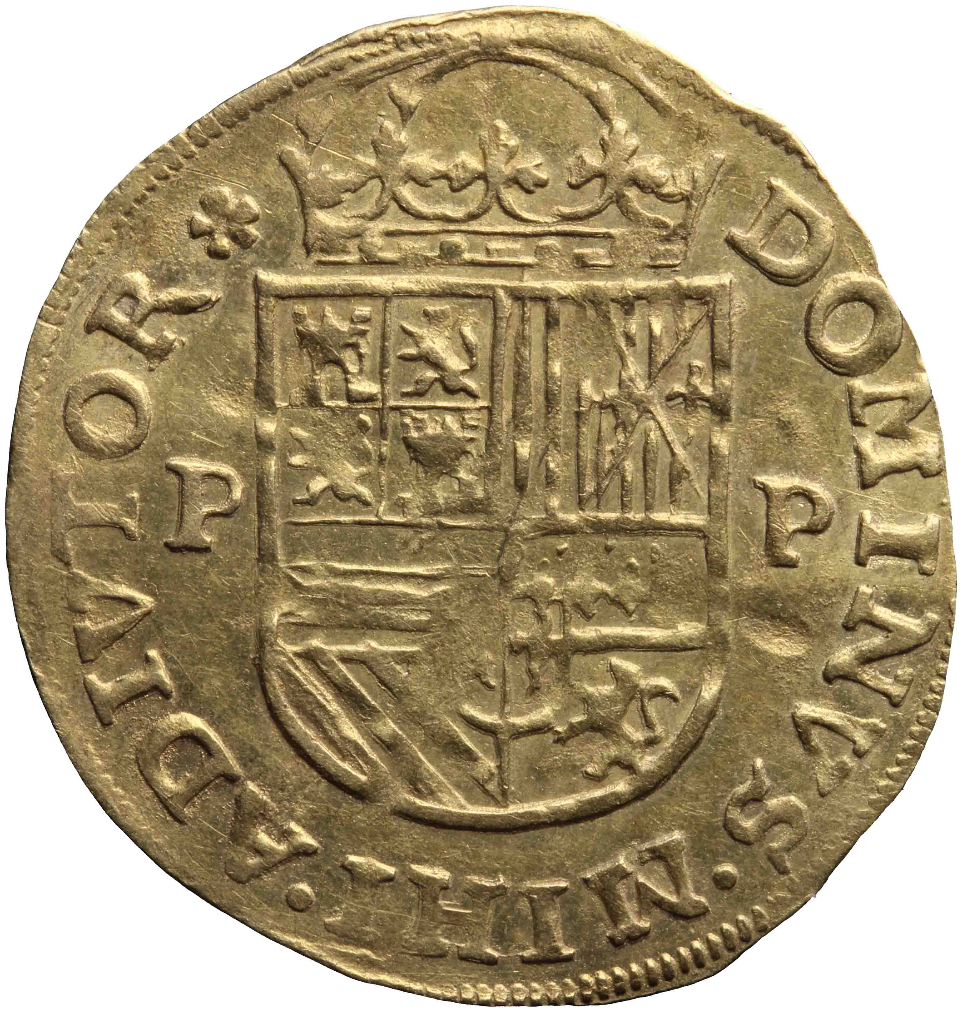 Afbeelding van de keerzijde. zonnekroon. Inventarisnummer:NM-03148