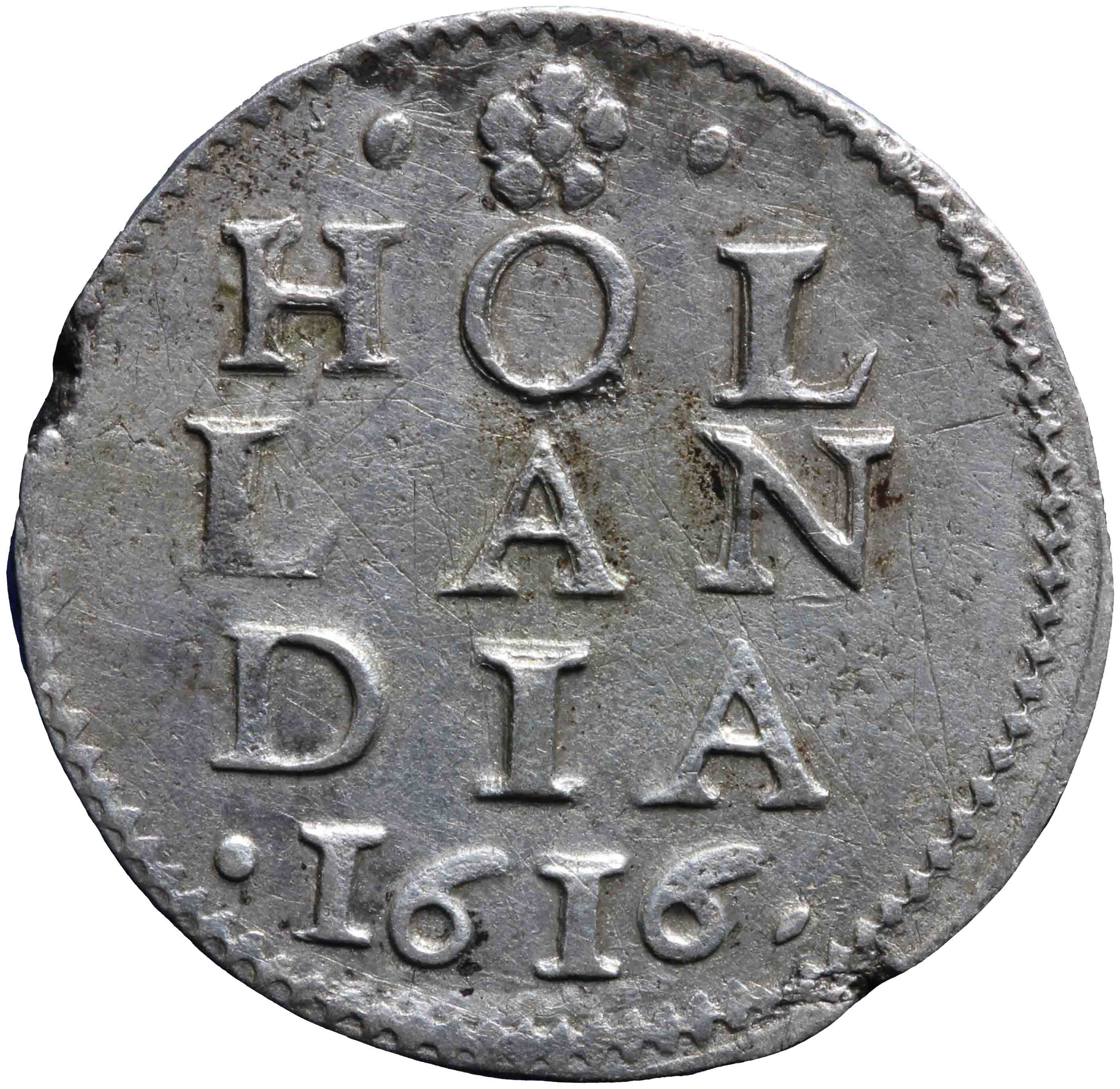 Image of the reverse. dubbele stuiver. Inventory number:NM-03219