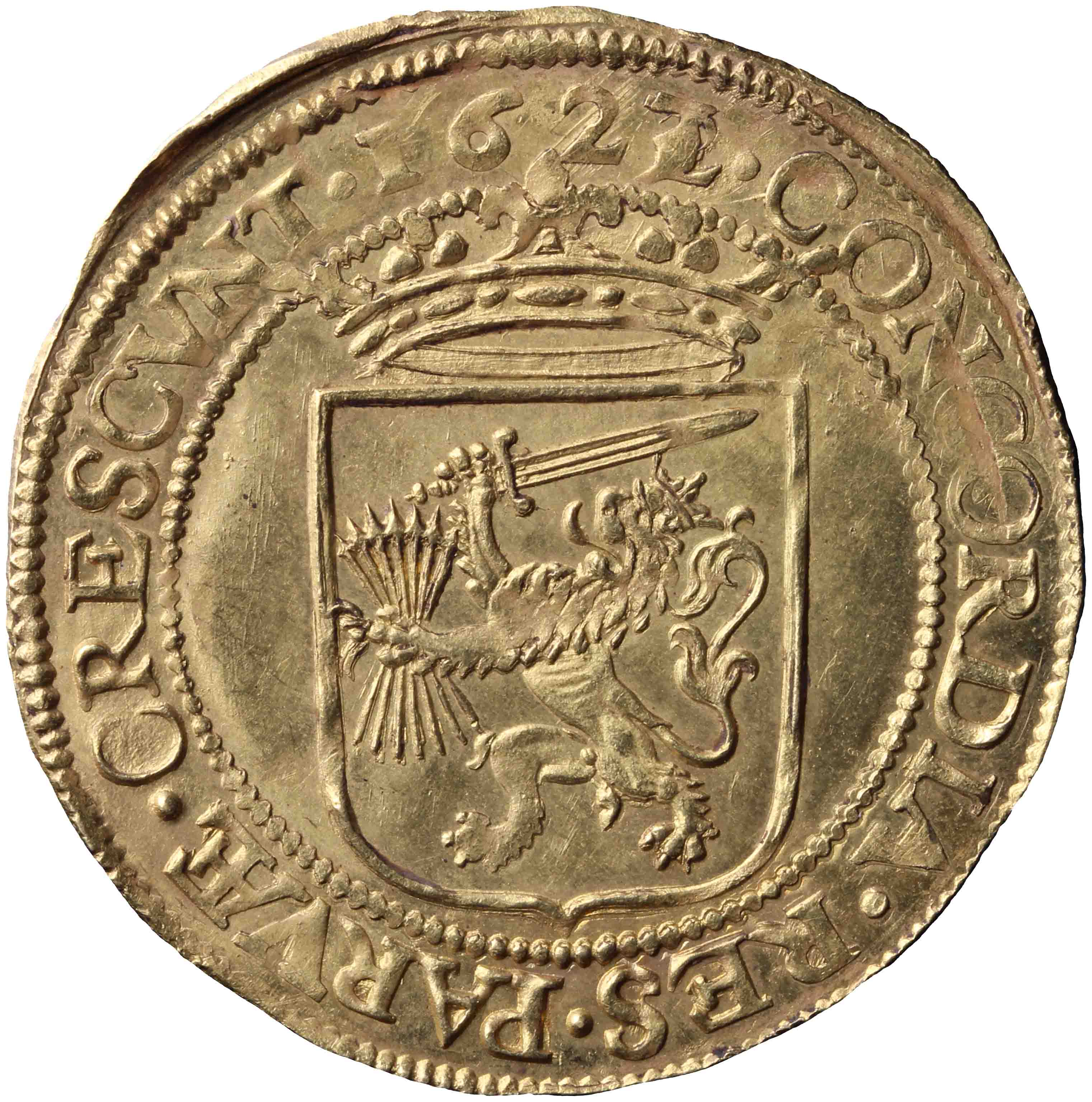 Afbeelding van de keerzijde. grote gouden rijder. Inventarisnummer:NM-03240