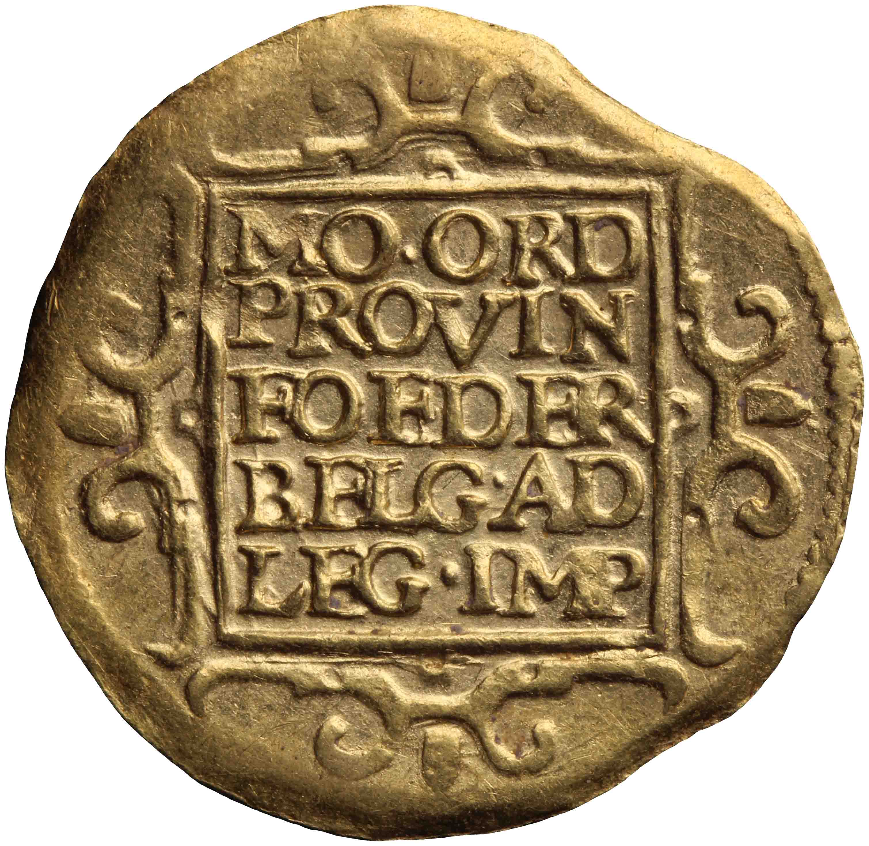 Afbeelding van de keerzijde. gouden dukaat. Inventarisnummer:NM-03274