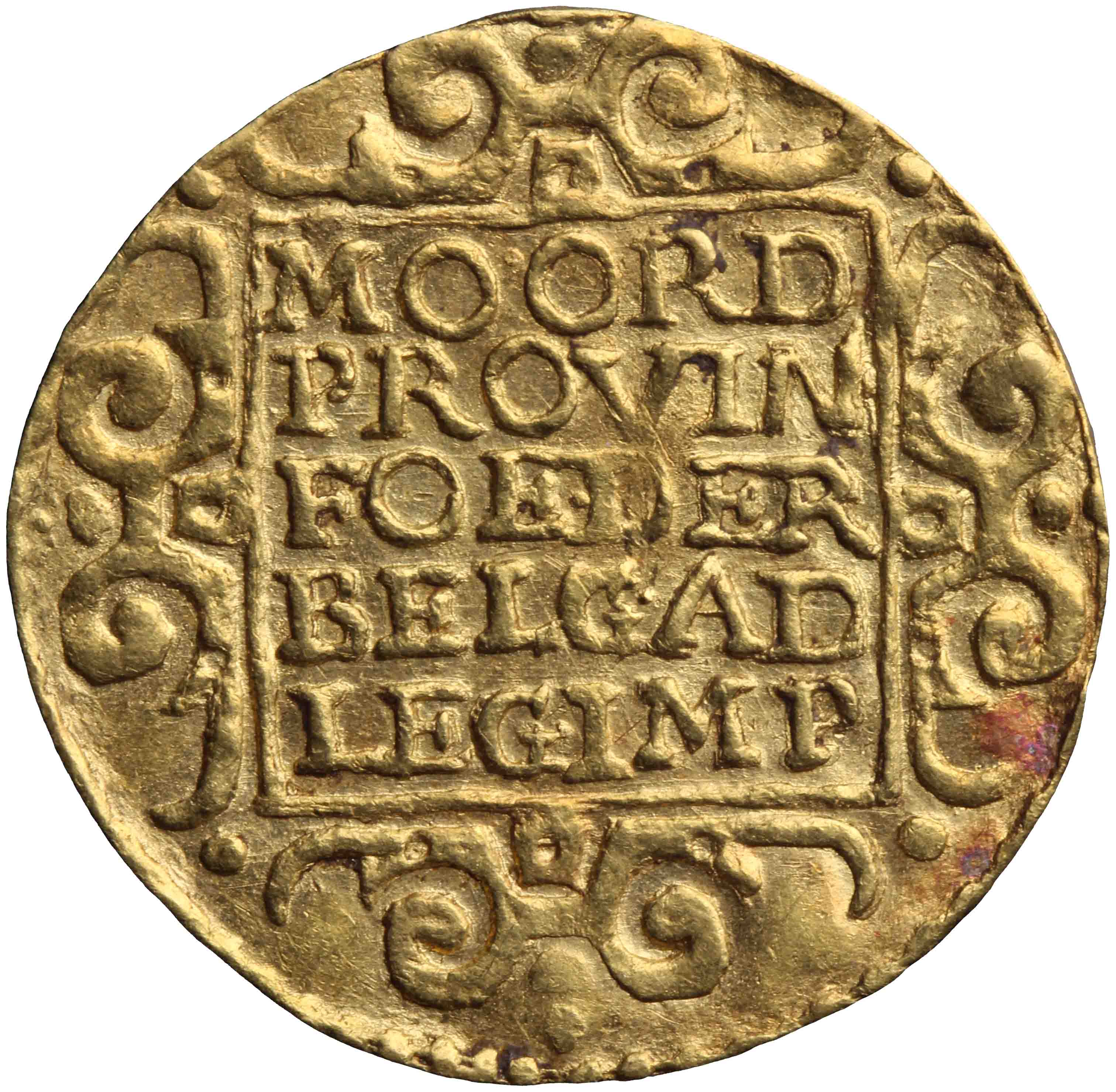 Afbeelding van de keerzijde. gouden dukaat. Inventarisnummer:NM-03302