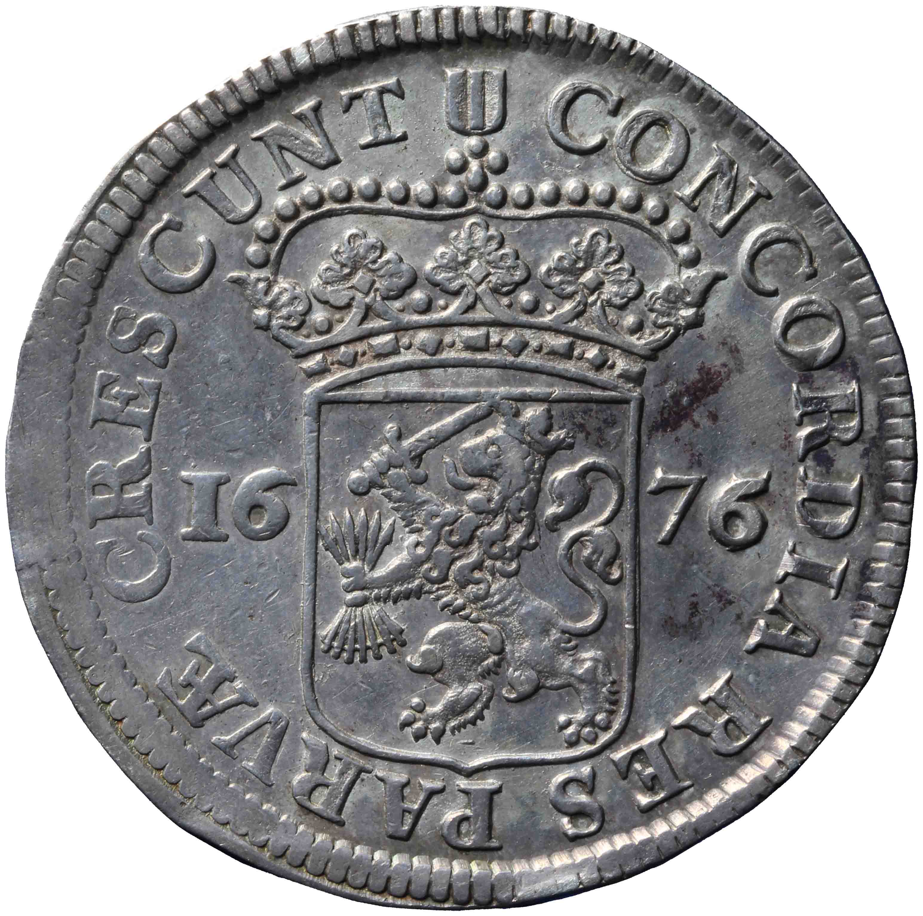 Afbeelding van de keerzijde. Nederlandse rijksdaalder. Inventarisnummer:NM-03376