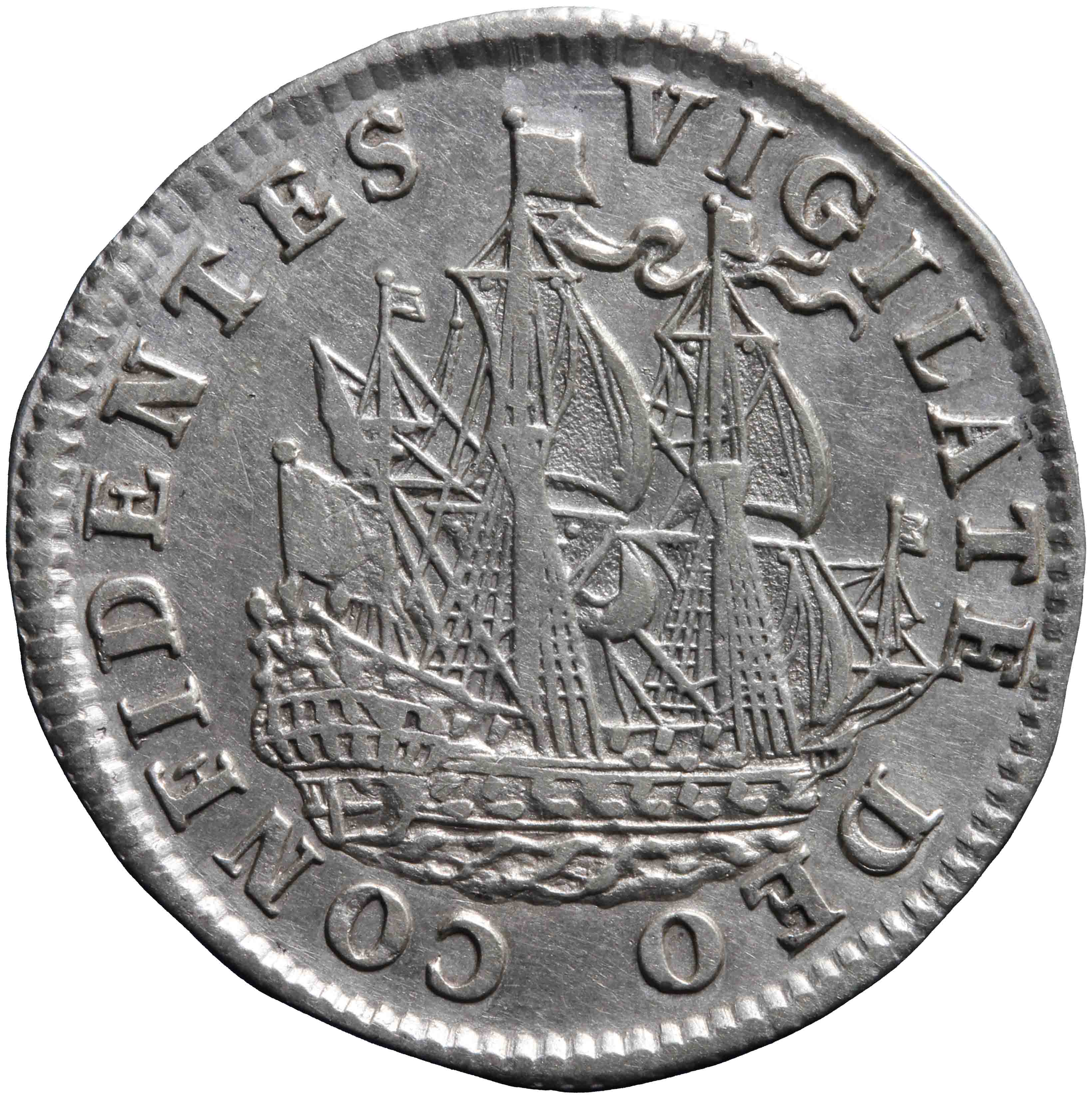 Afbeelding van de keerzijde. scheepjesschelling. Inventarisnummer:NM-03386