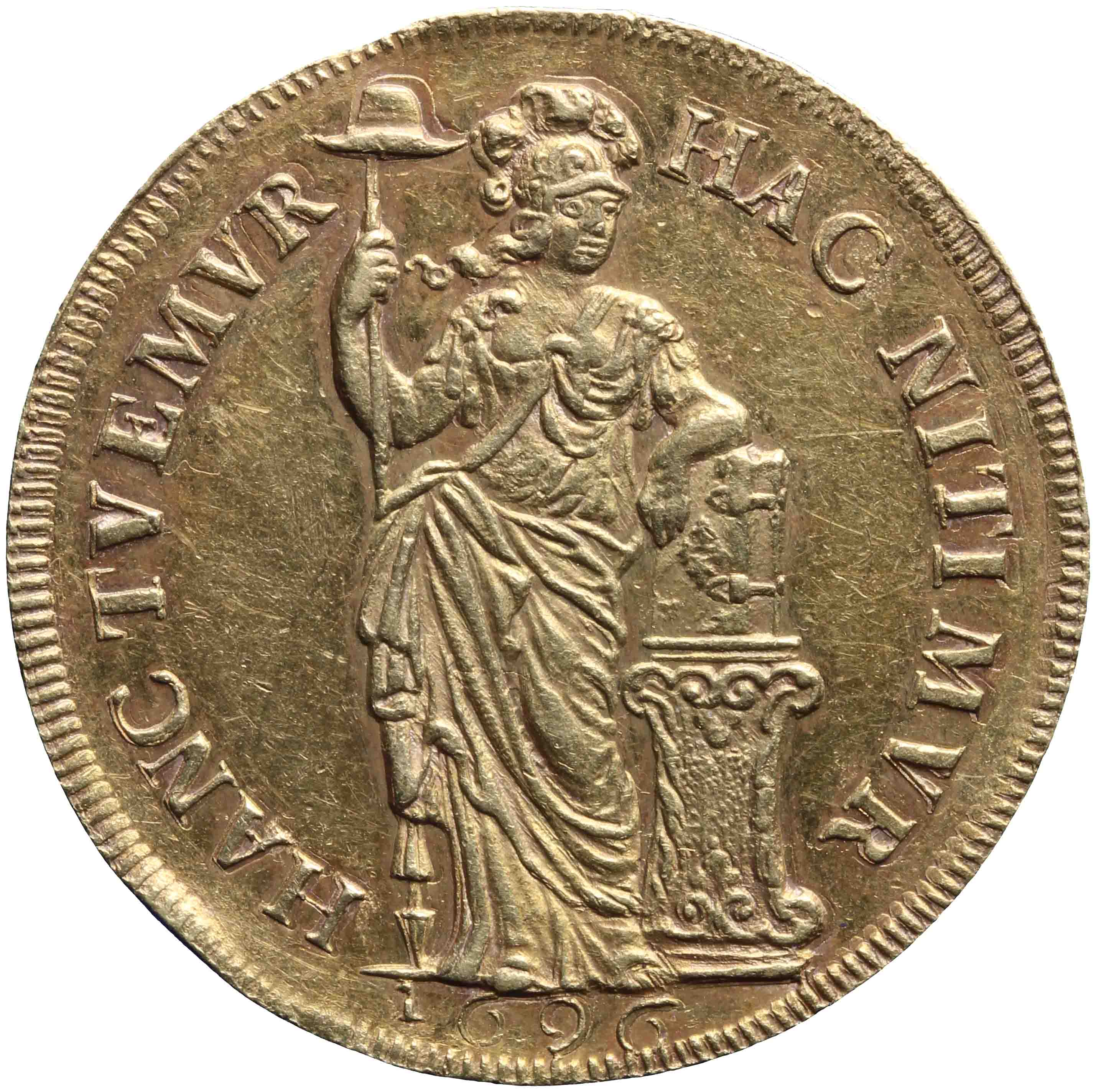 Afbeelding van de voorzijde. Generaliteits gulden. Inventarisnummer:NM-03450