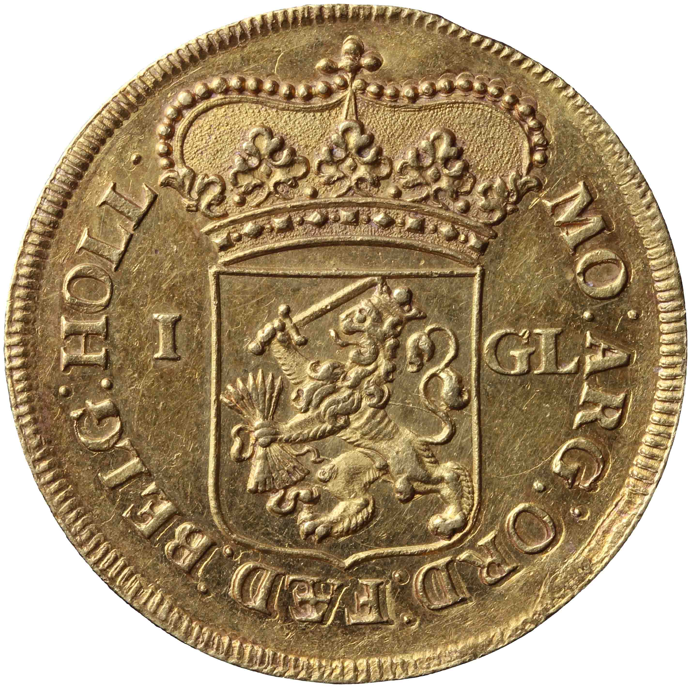 Afbeelding van de keerzijde. Generaliteits gulden. Inventarisnummer:NM-03450