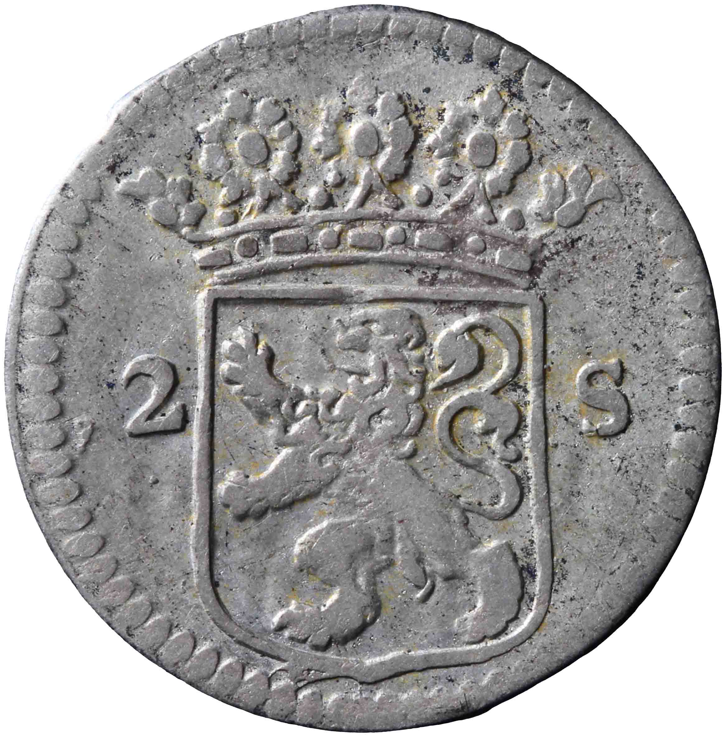 Afbeelding van de voorzijde. dubbele wapenstuiver. Inventarisnummer:NM-03472