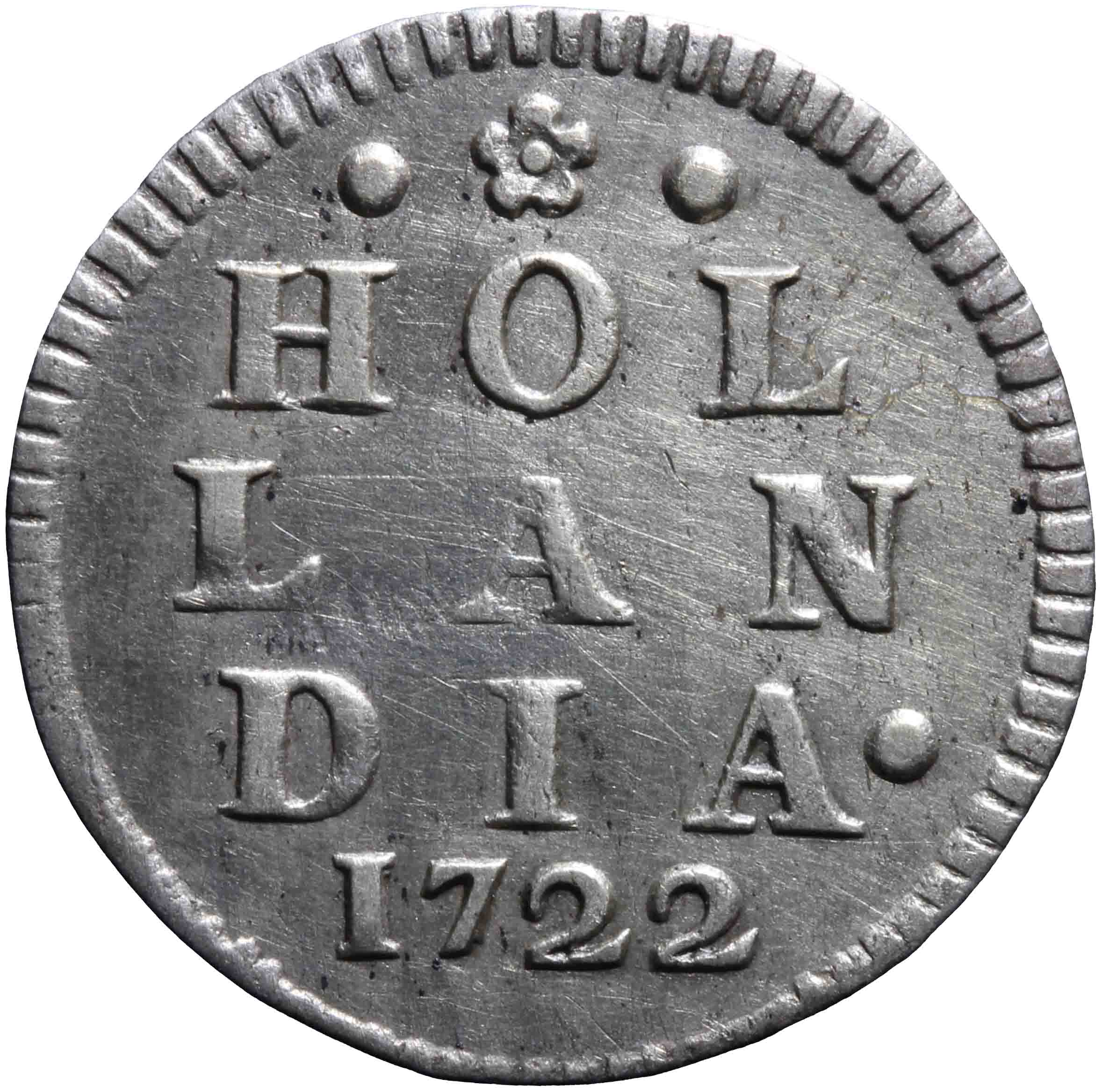 Afbeelding van de keerzijde. dubbele wapenstuiver. Inventarisnummer:NM-03498