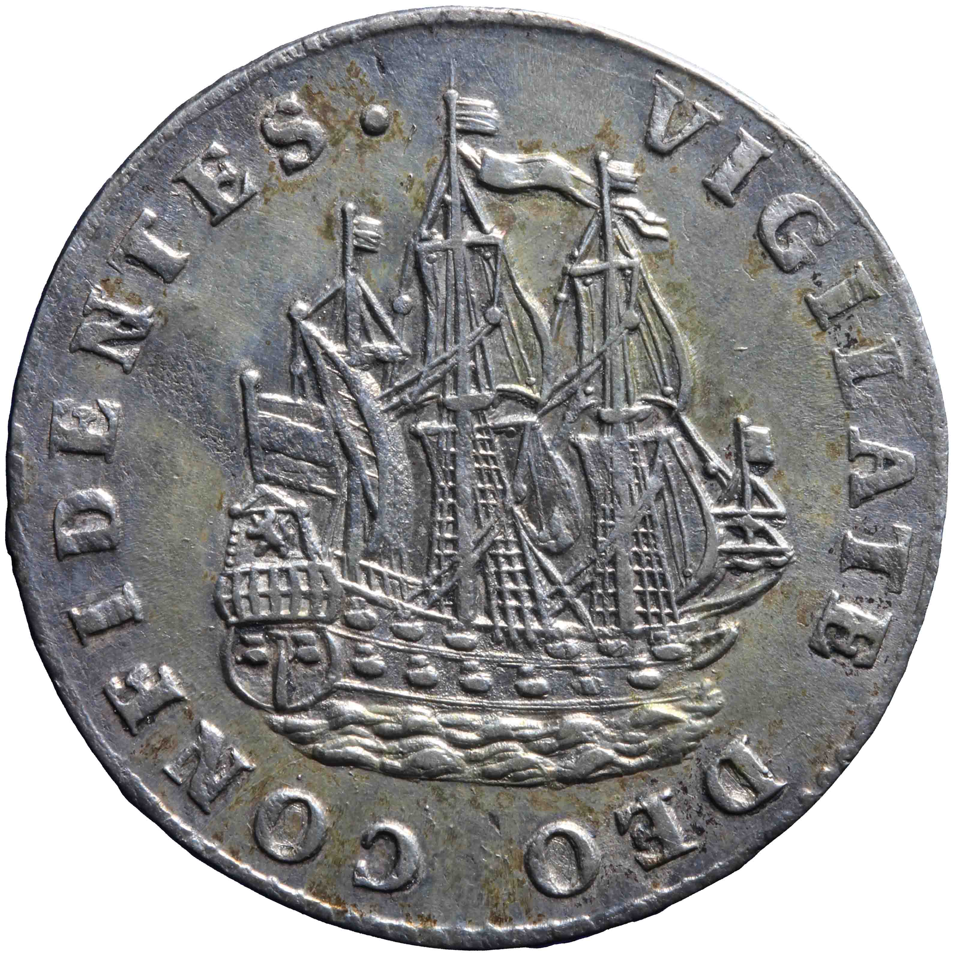 Afbeelding van de keerzijde. scheepjesschelling. Inventarisnummer:NM-03501