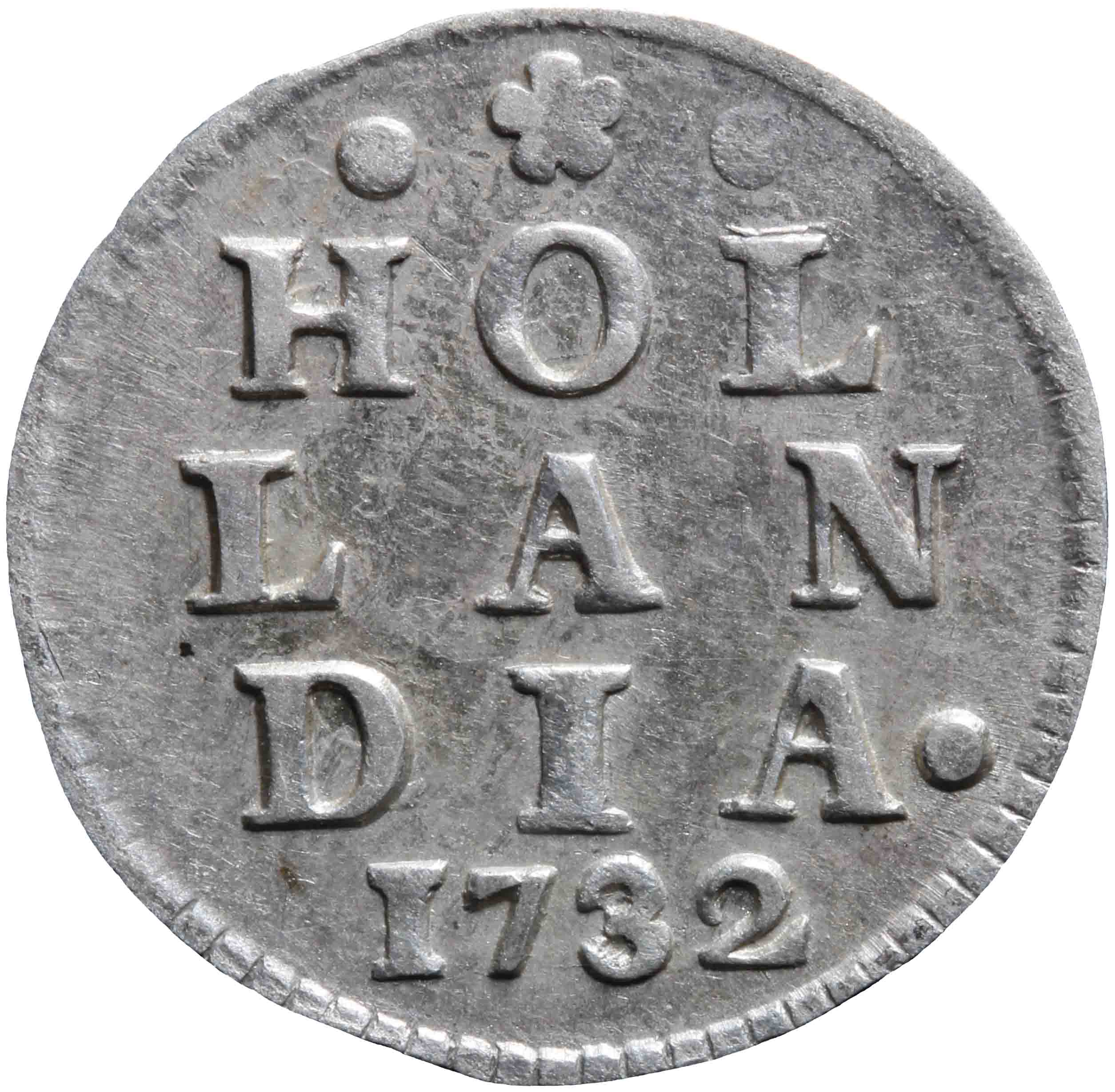 Afbeelding van de keerzijde. dubbele wapenstuiver. Inventarisnummer:NM-03521