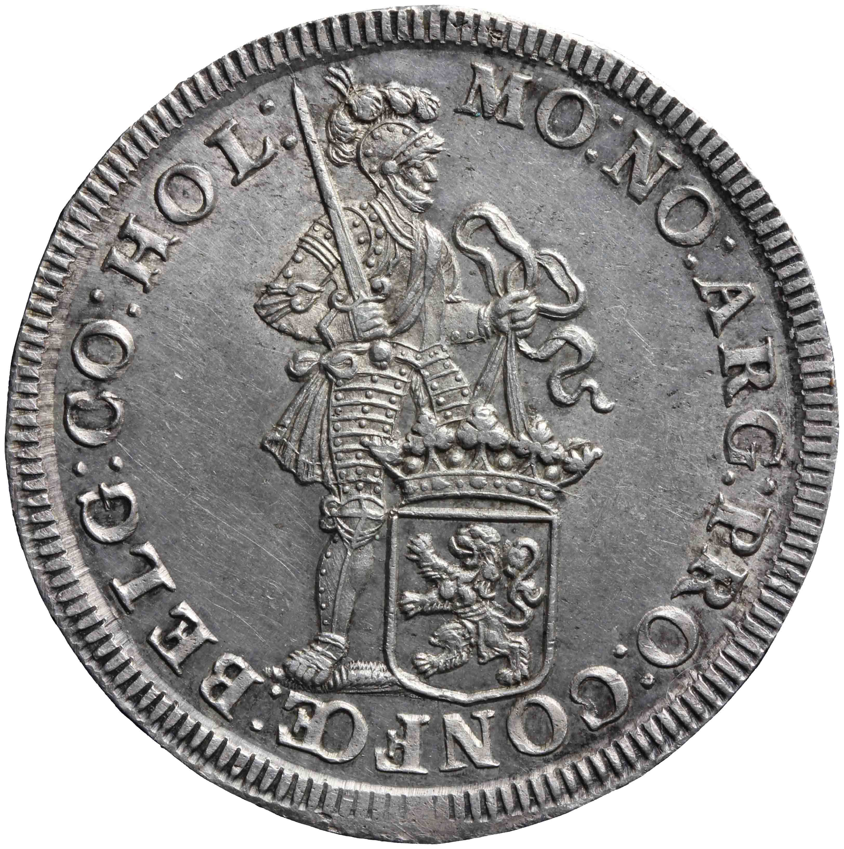 Afbeelding van de voorzijde. zilveren dukaat. Inventarisnummer:NM-03529
