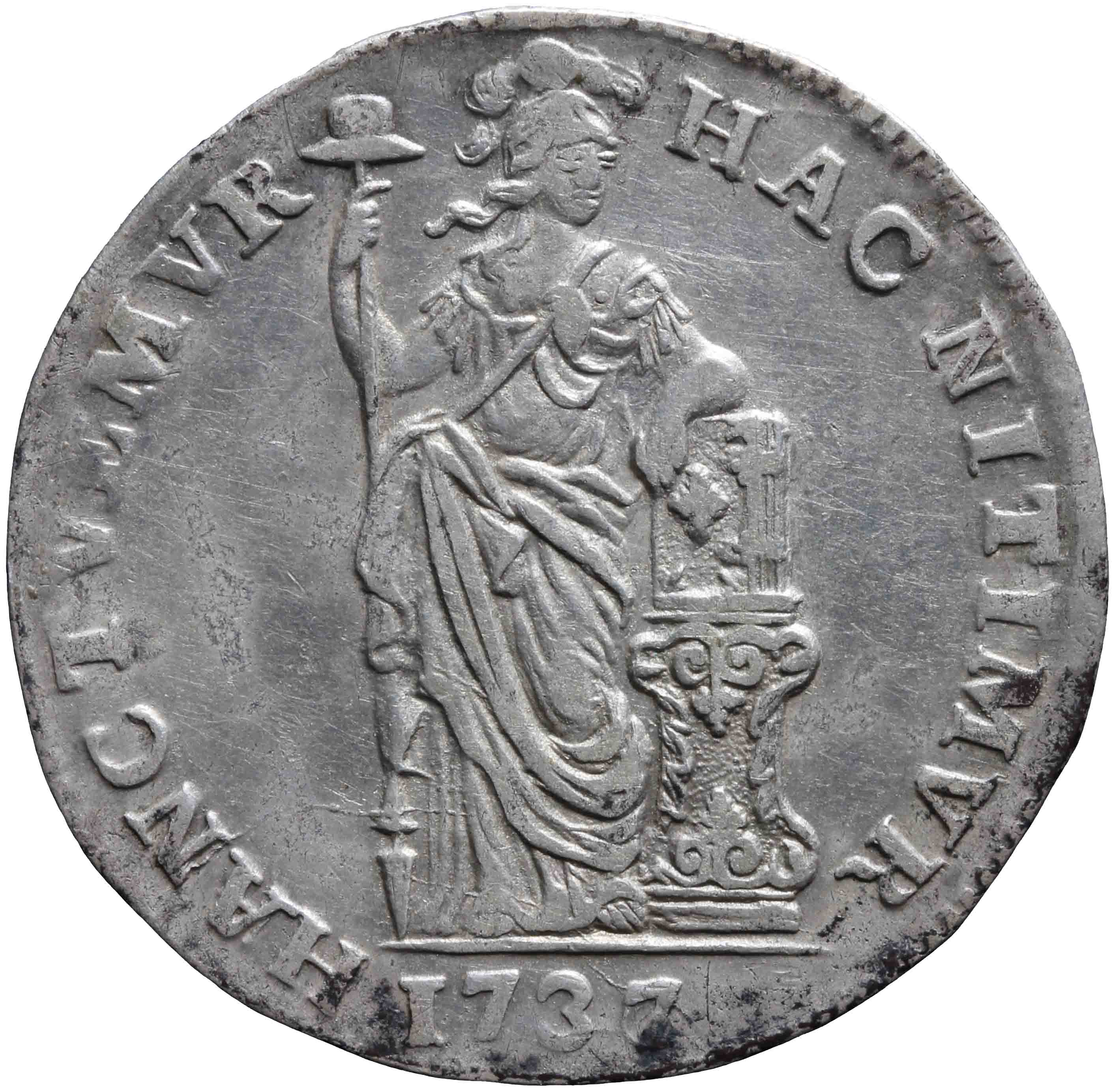 Afbeelding van de voorzijde. Generaliteits gulden. Inventarisnummer:NM-03538