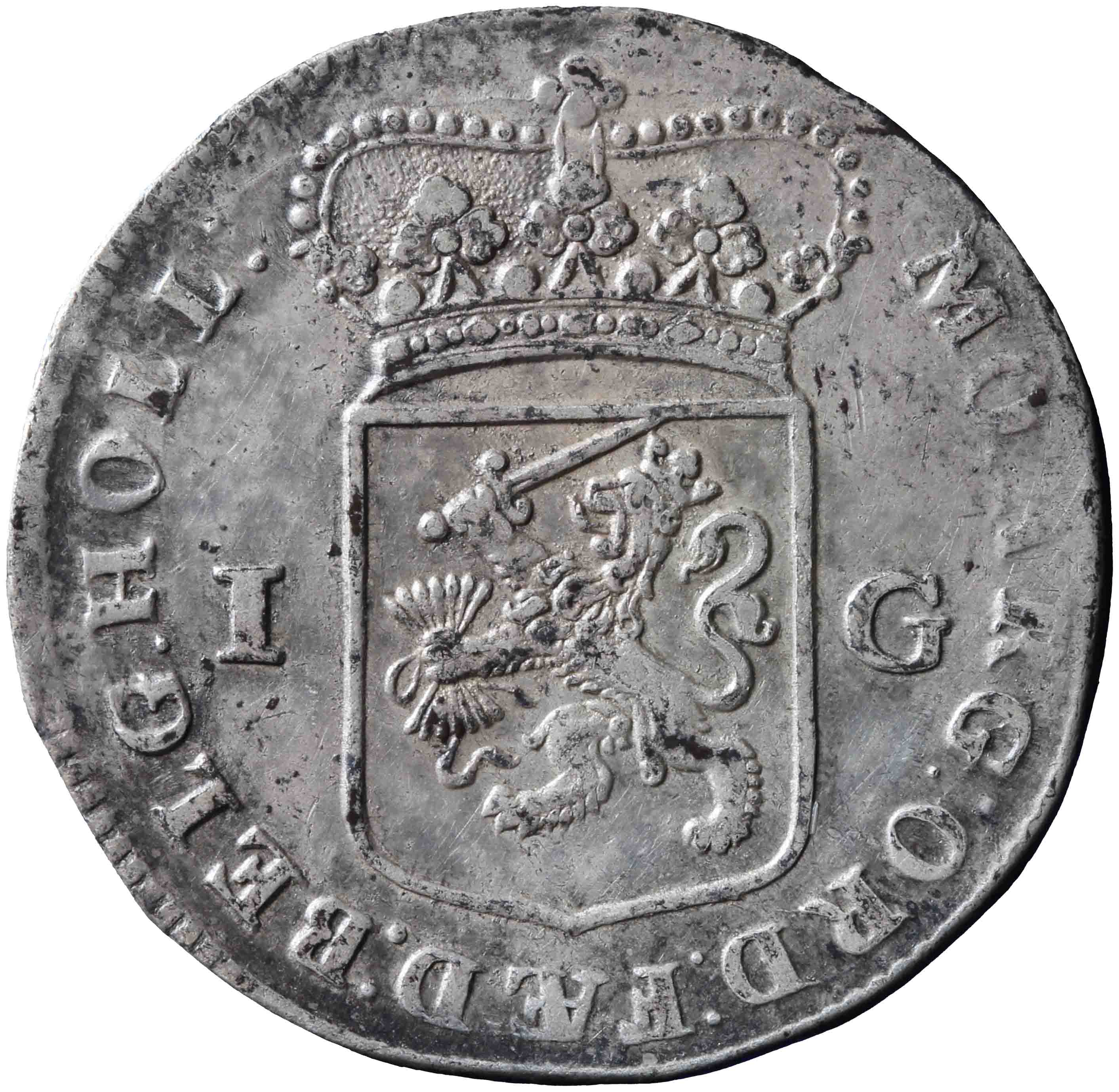 Afbeelding van de keerzijde. Generaliteits gulden. Inventarisnummer:NM-03538