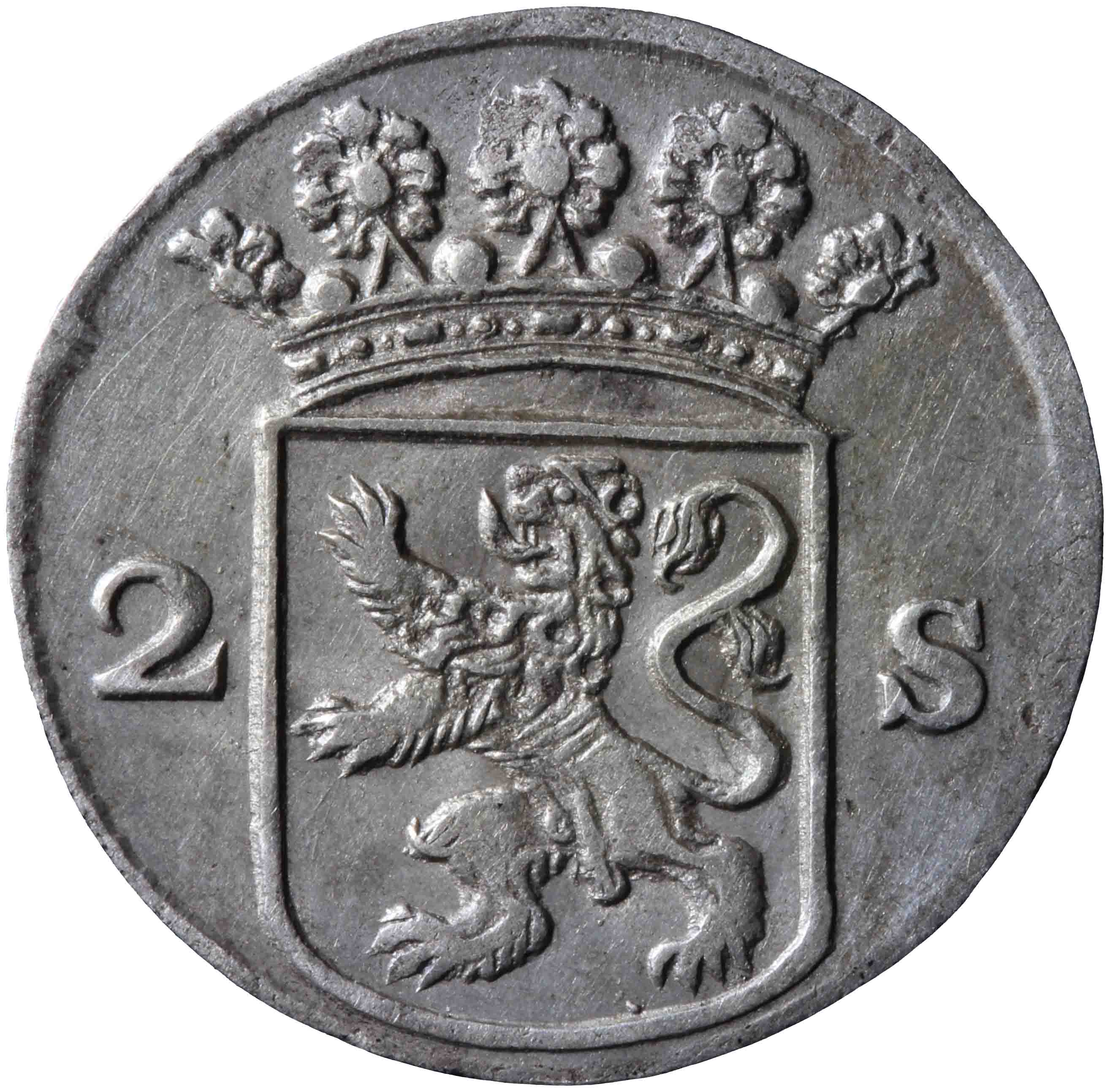 Afbeelding van de voorzijde. dubbele wapenstuiver. Inventarisnummer:NM-03592