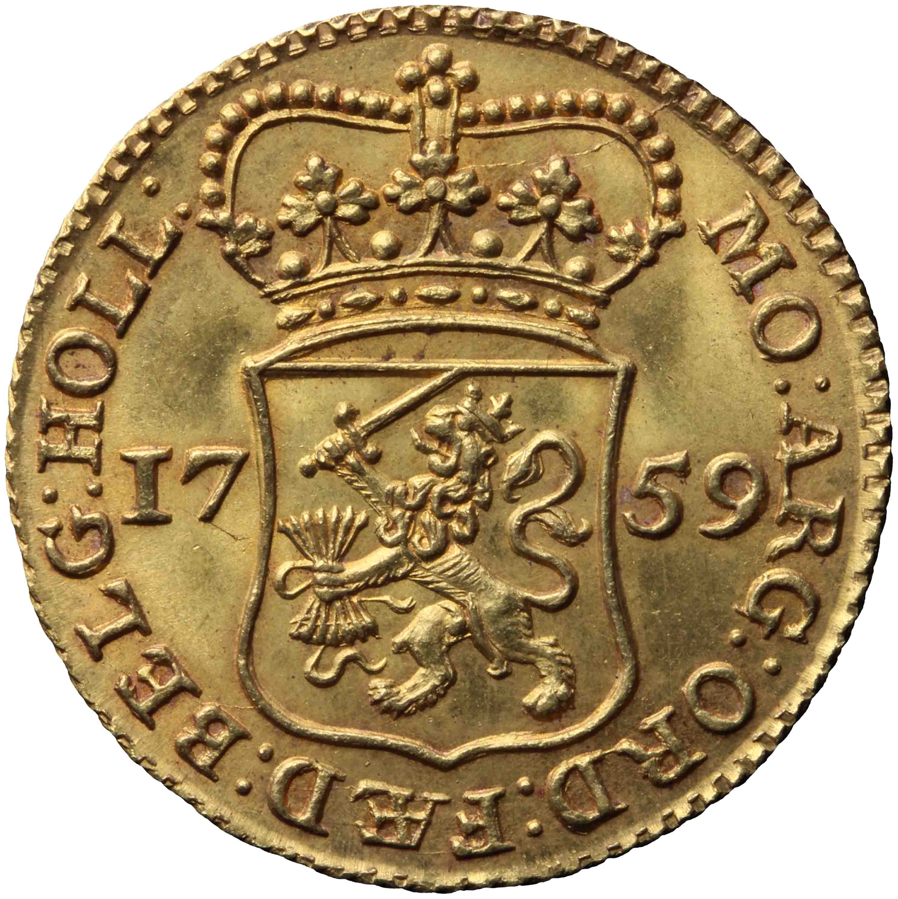 Afbeelding van de keerzijde. muntmeesterspenning (kwart gulden). Inventarisnummer:NM-03622