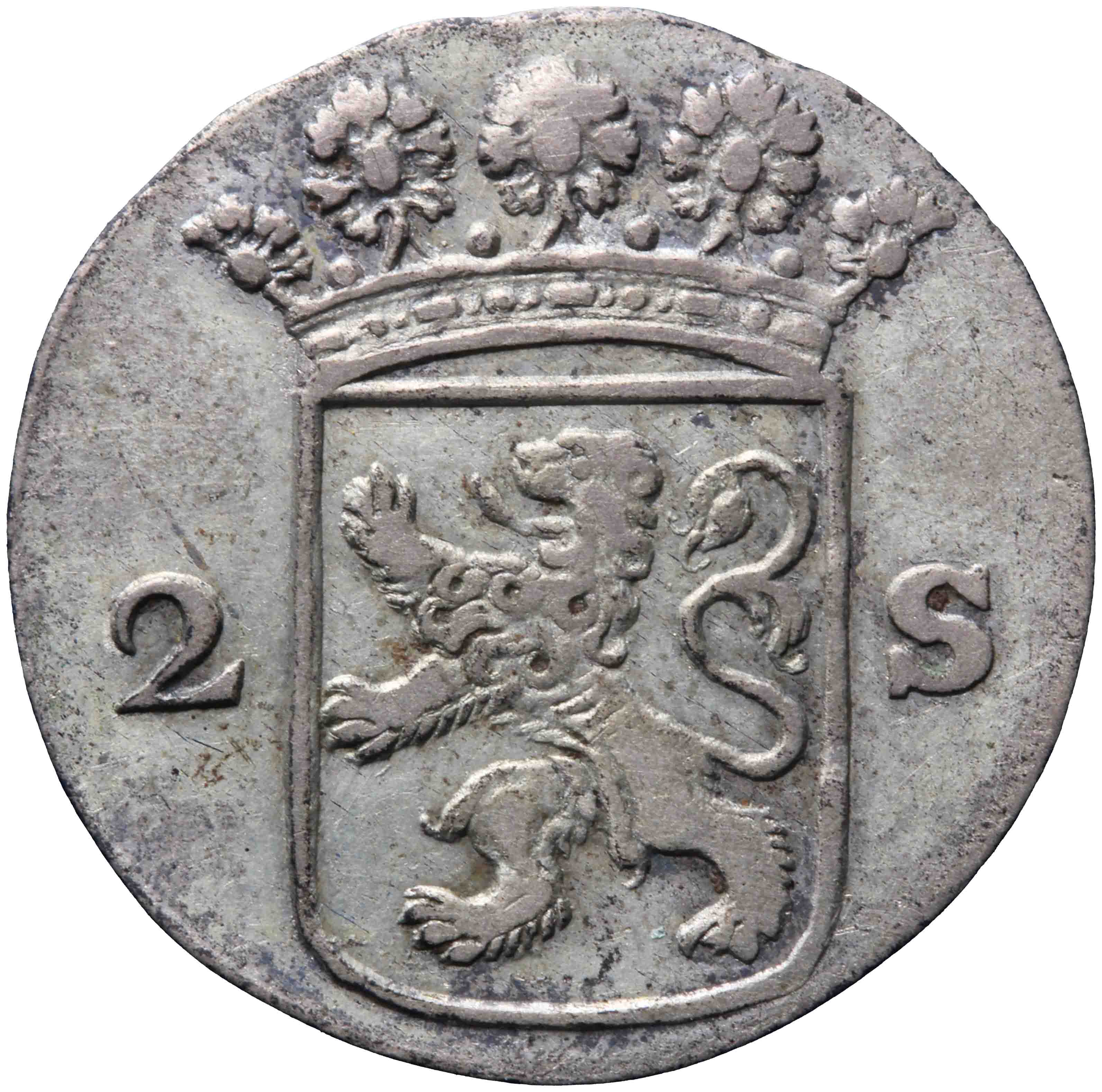 Afbeelding van de voorzijde. dubbele wapenstuiver. Inventarisnummer:NM-03656