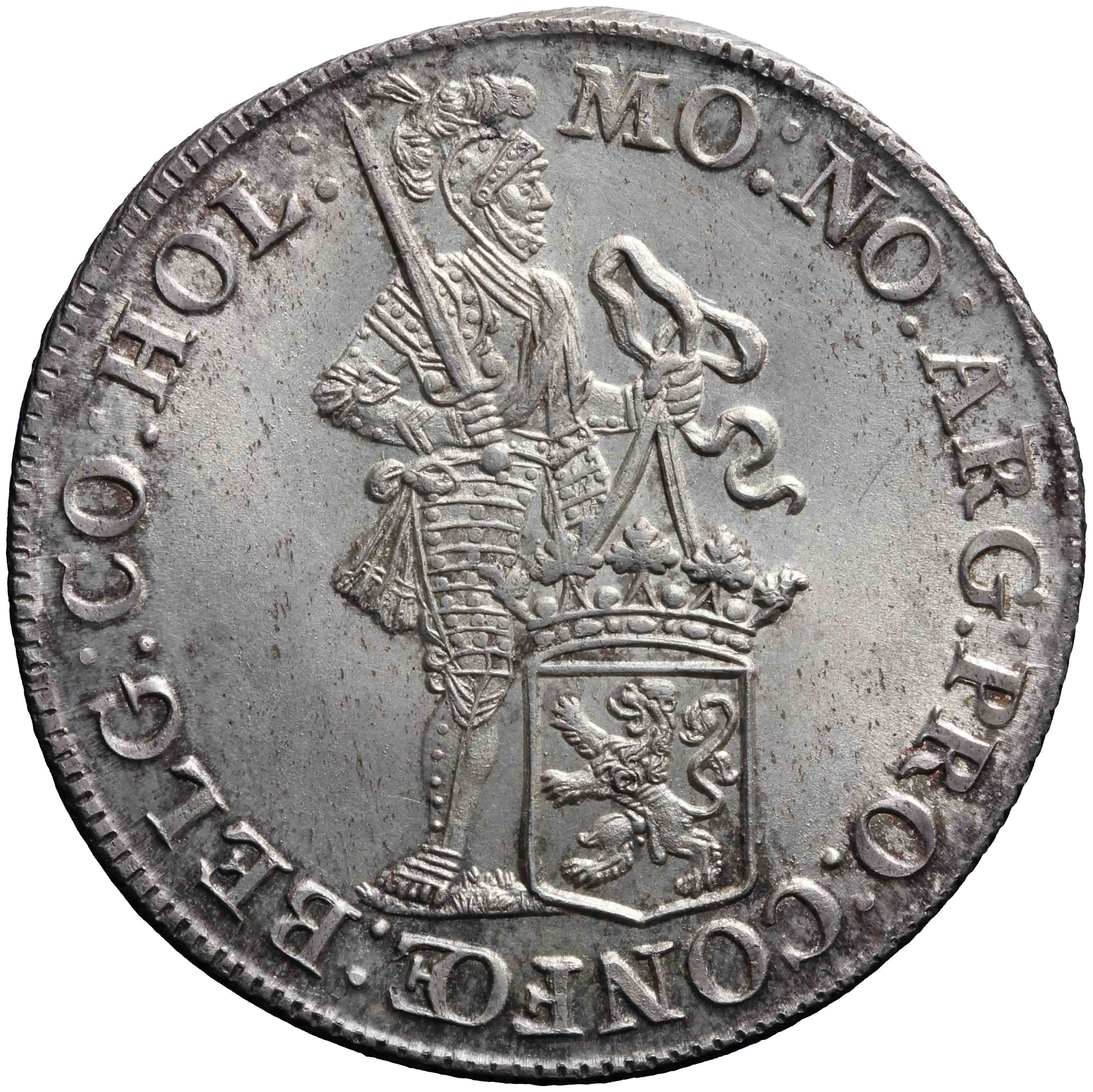 Afbeelding van de voorzijde. zilveren dukaat. Inventarisnummer:NM-03670