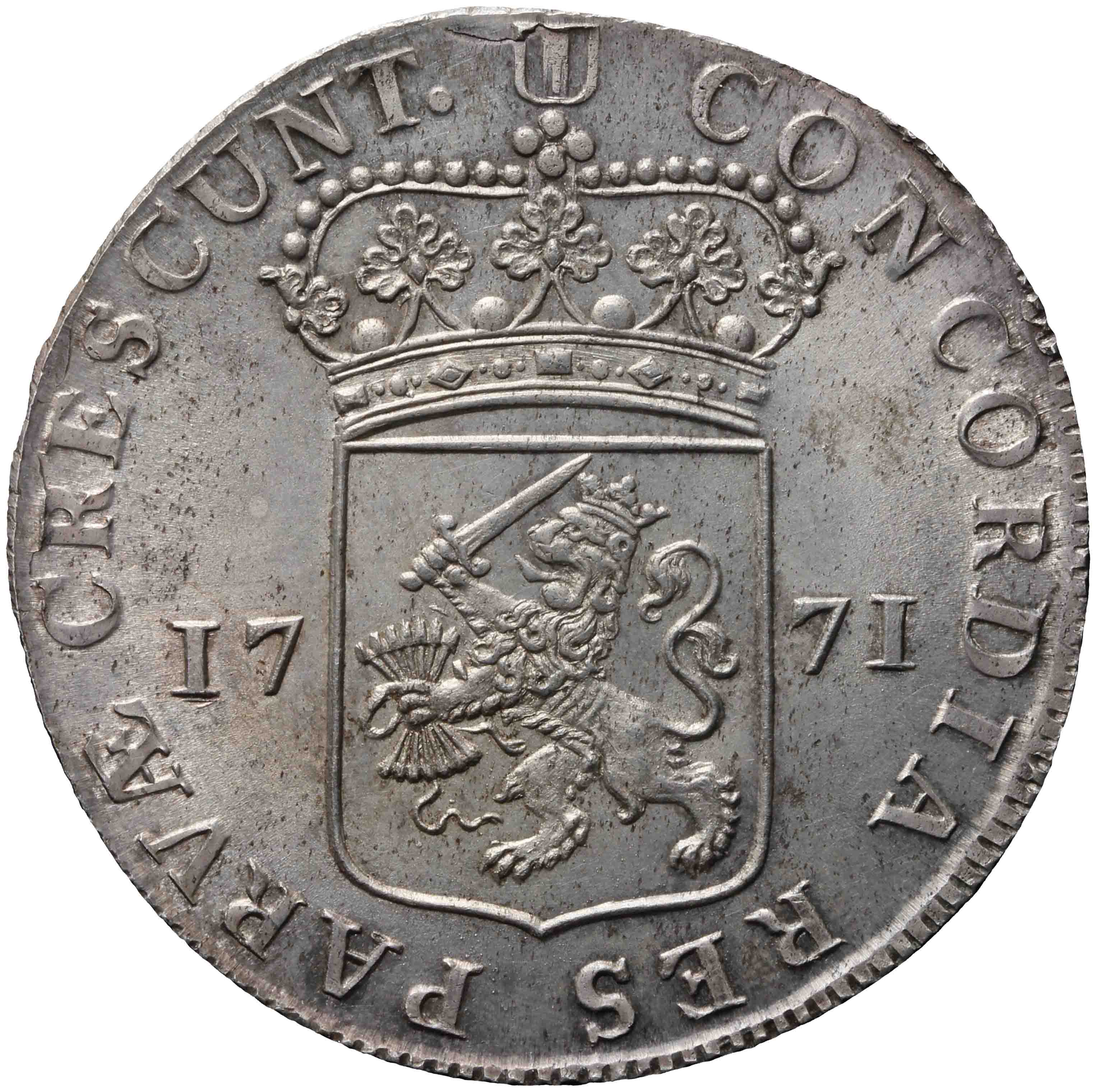 Afbeelding van de keerzijde. zilveren dukaat. Inventarisnummer:NM-03670