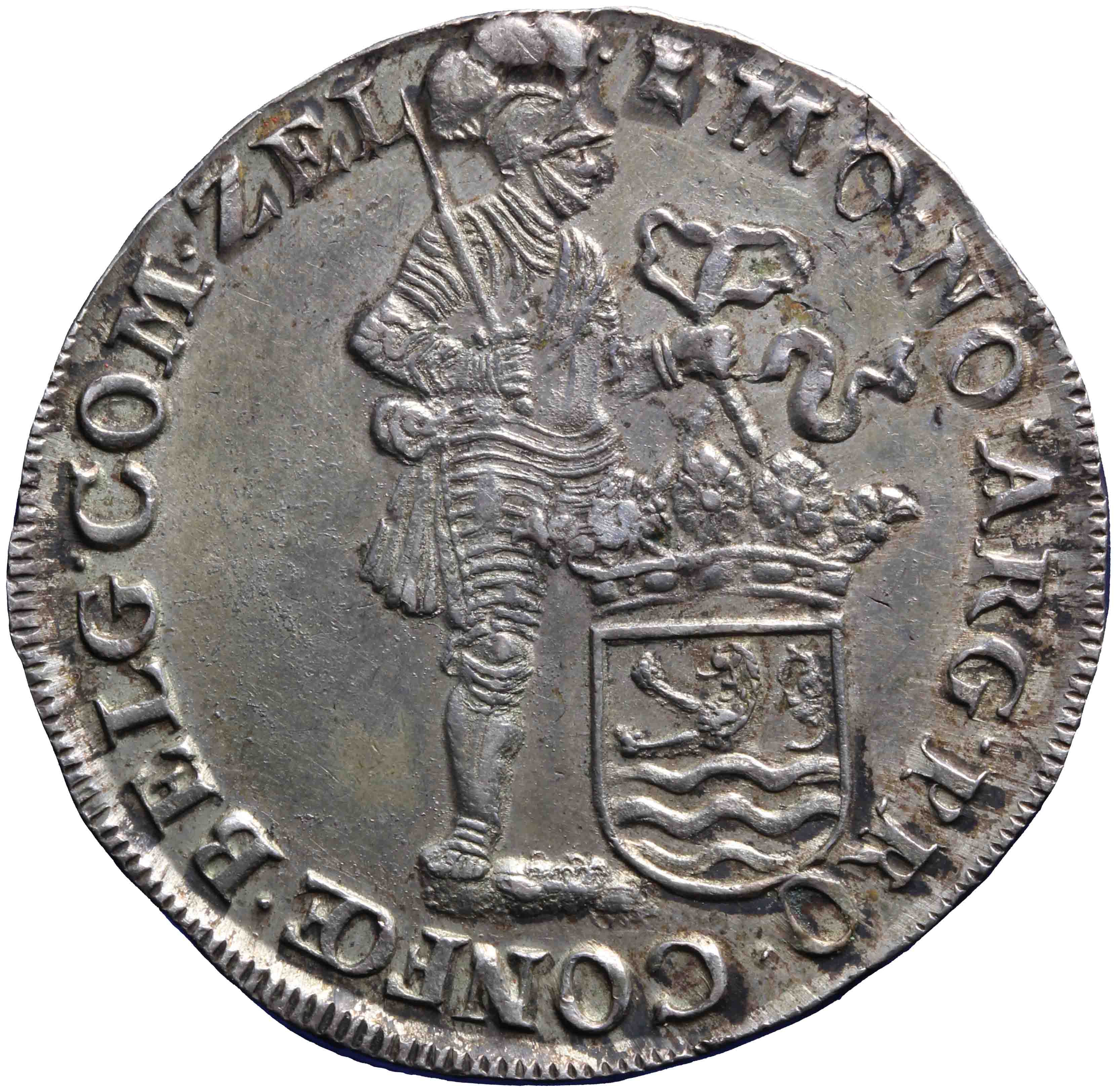 Afbeelding van de voorzijde. zilveren dukaat. Inventarisnummer:NM-04845