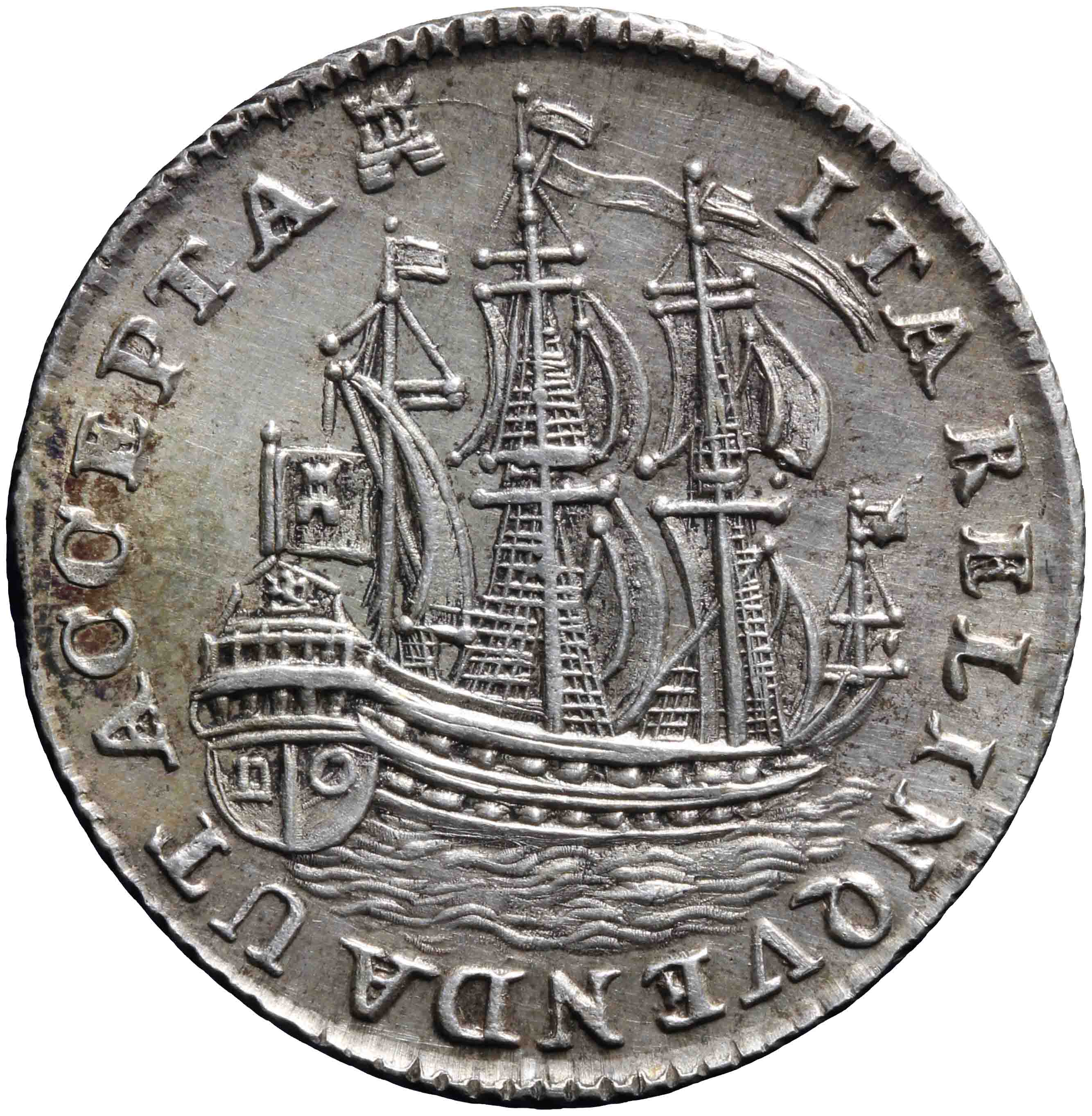 Afbeelding van de keerzijde. scheepjesschelling. Inventarisnummer:NM-04979