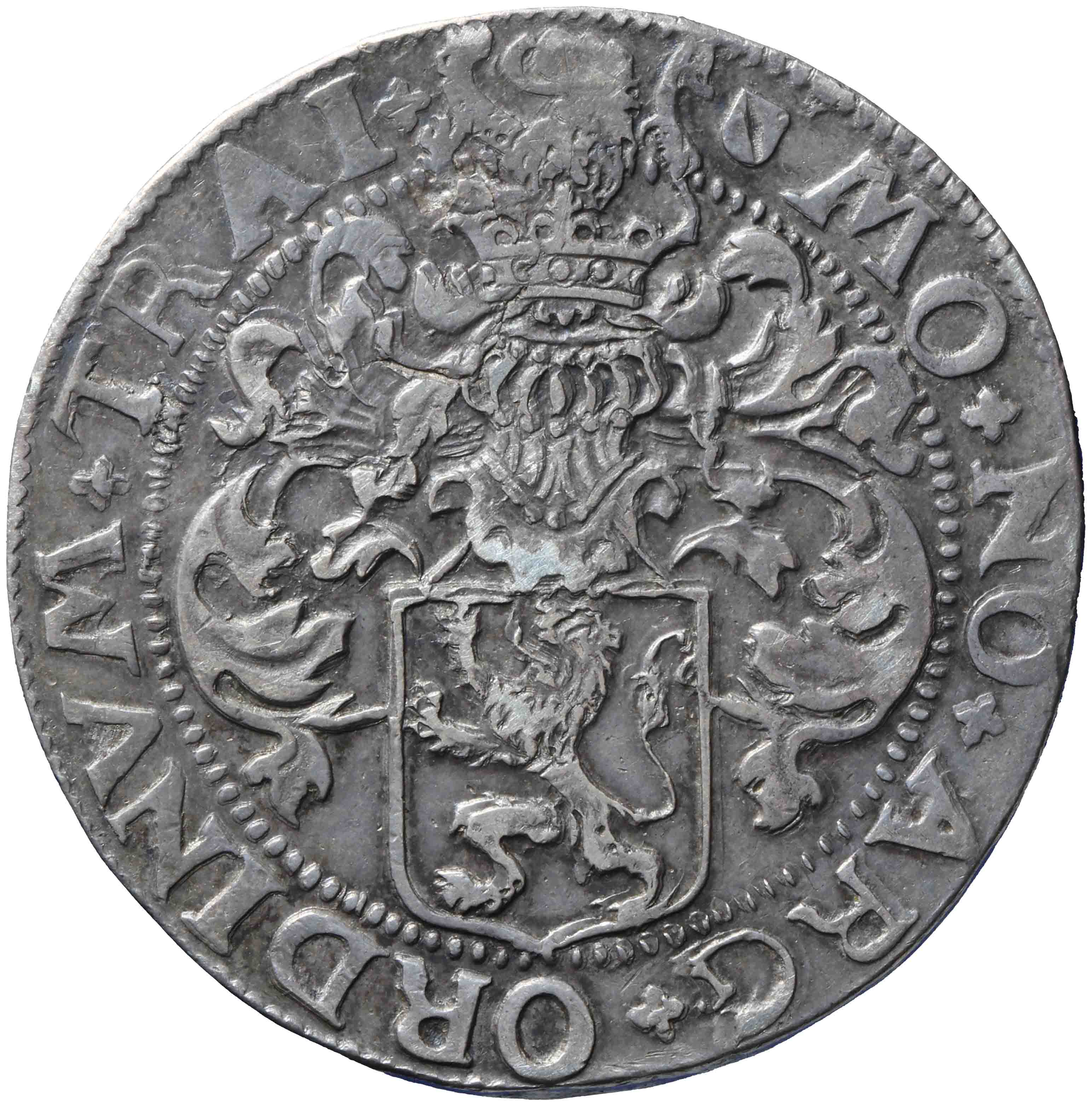 Afbeelding van de keerzijde. gehelmde rijksdaalder. Inventarisnummer:NM-05686