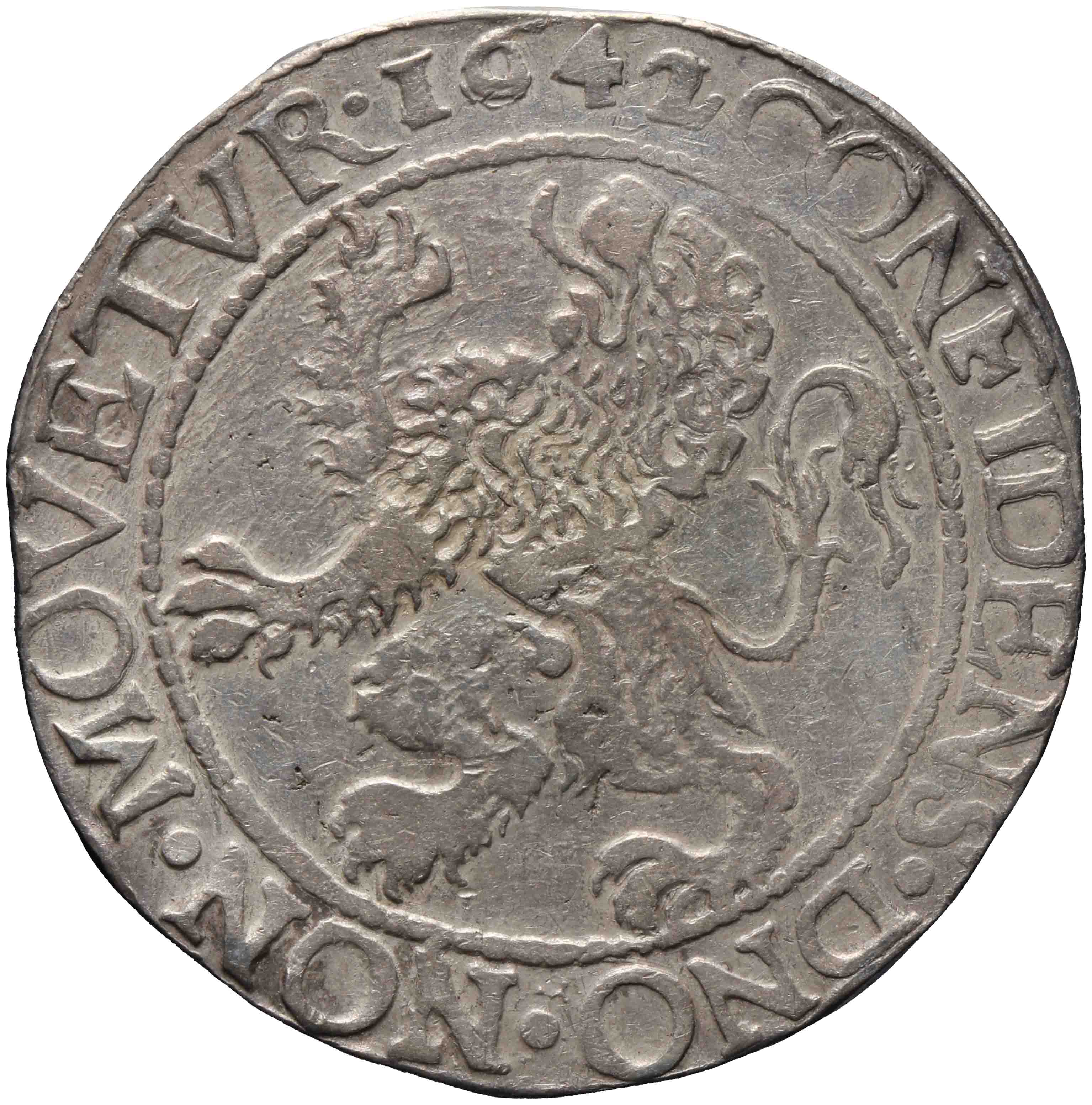 Afbeelding van de keerzijde. leeuwendaalder. Inventarisnummer:NM-05812