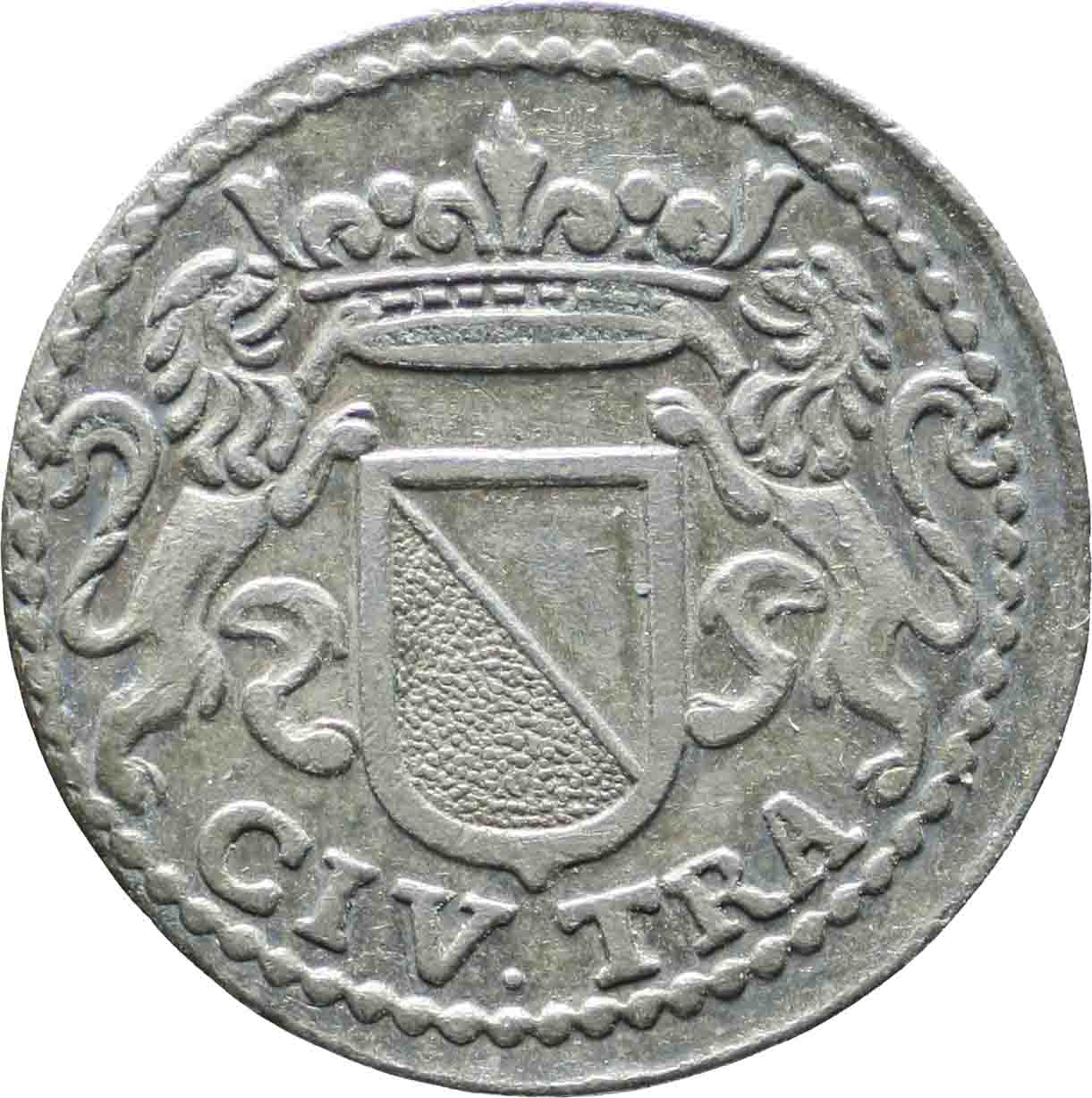 Afbeelding van de voorzijde. duit. Inventarisnummer:NM-05853
