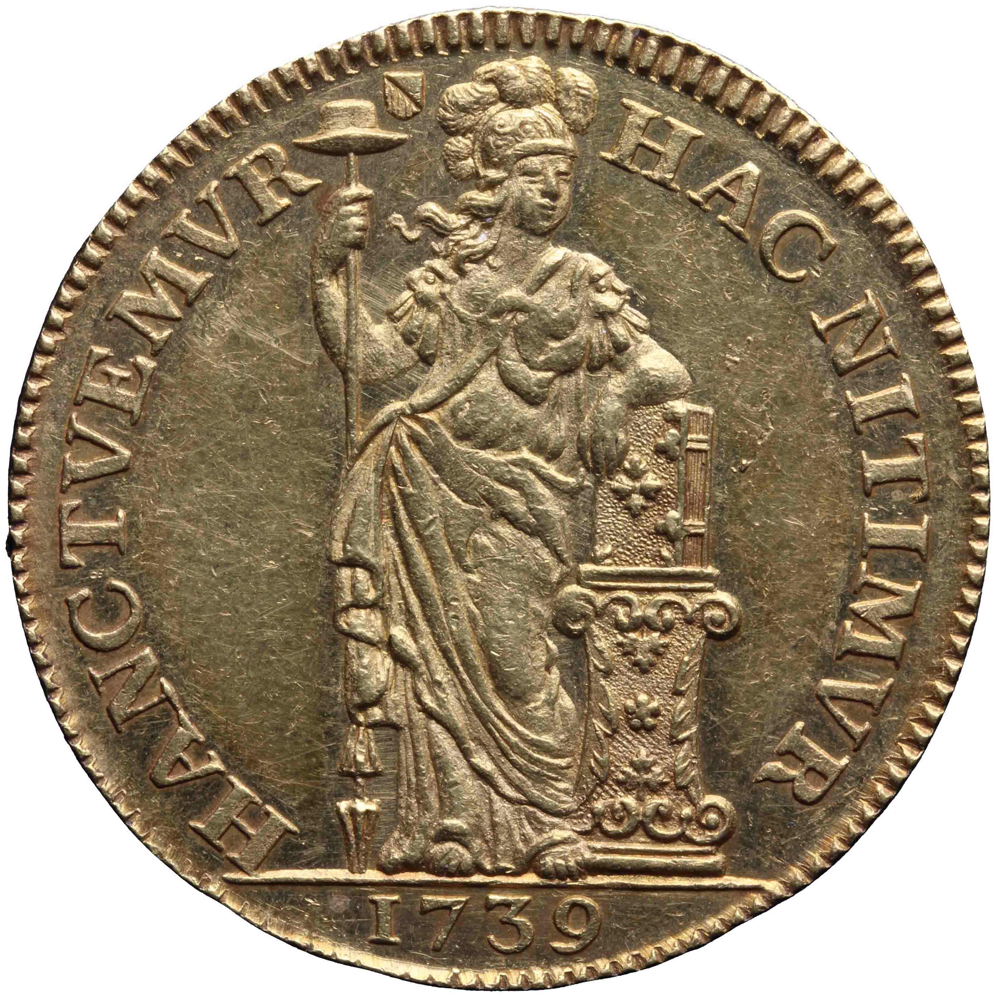 Afbeelding van de voorzijde. Generaliteits gulden. Inventarisnummer:NM-06067