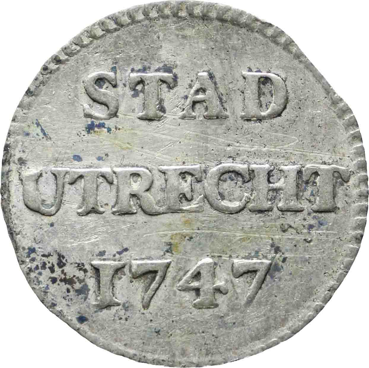 Afbeelding van de keerzijde. duit. Inventarisnummer:NM-06091