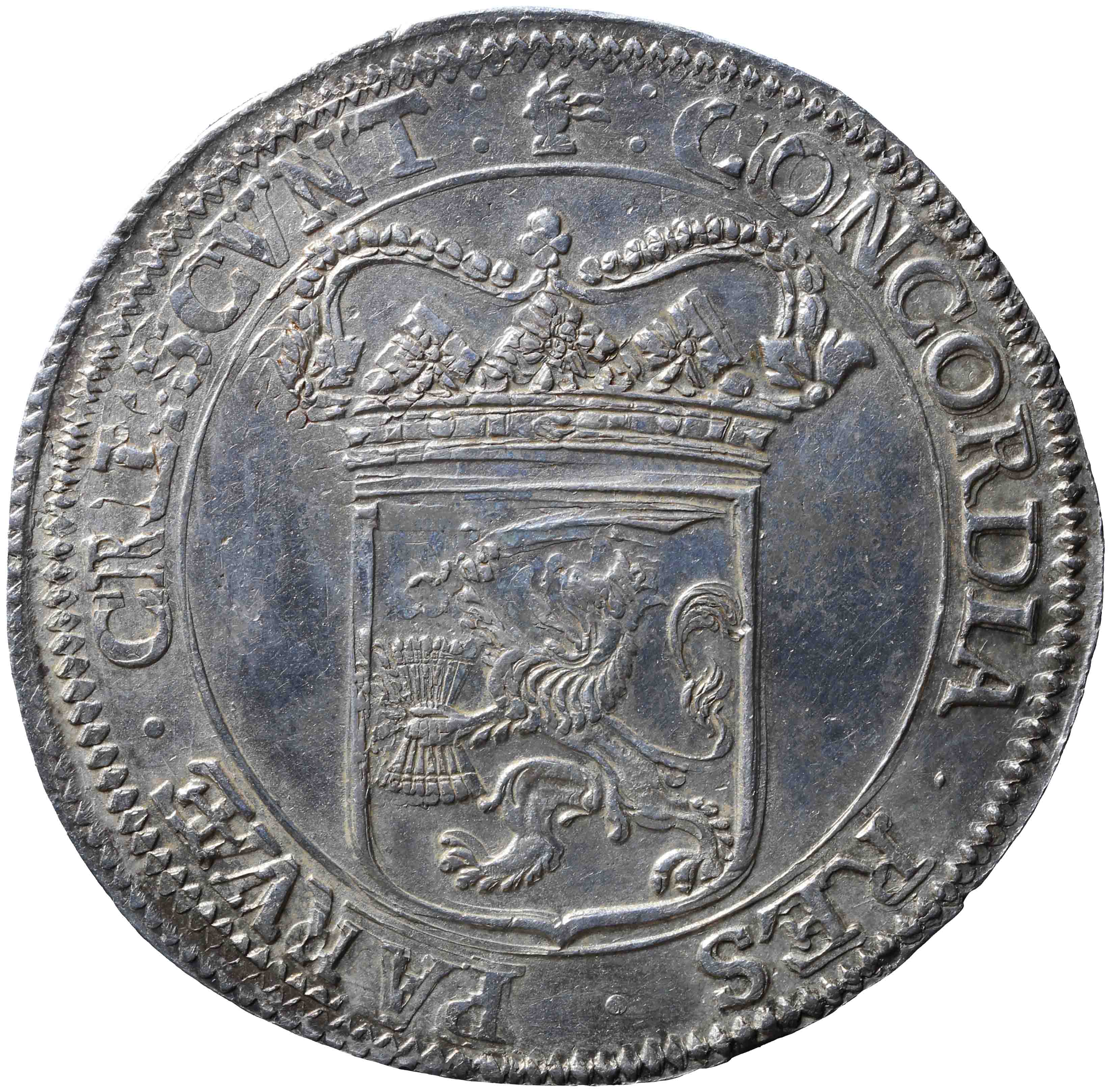 Afbeelding van de keerzijde. zilveren dukaat. Inventarisnummer:NM-07559