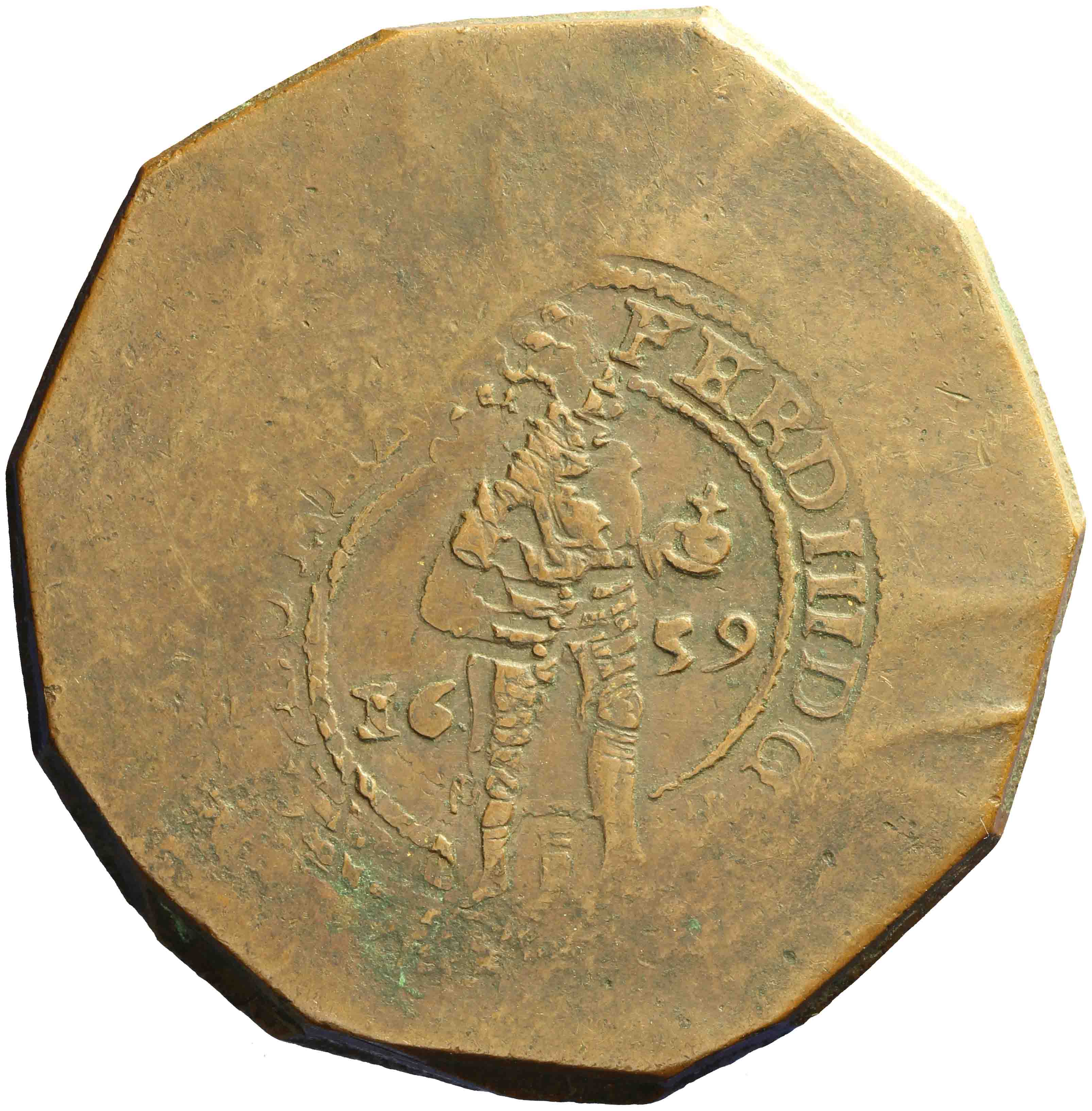 Afbeelding van de keerzijde. dukaat. Inventarisnummer:NM-07803