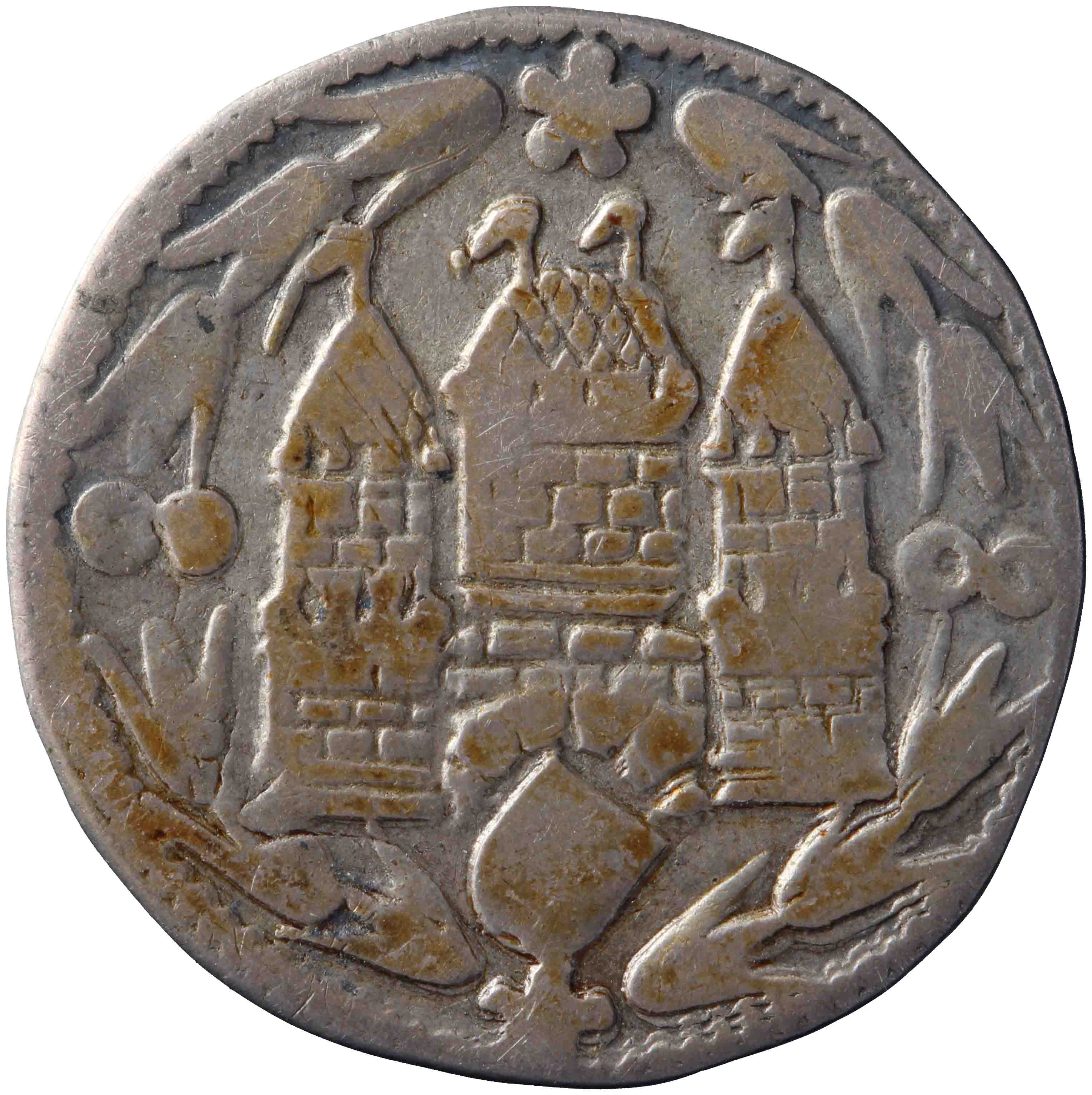 Afbeelding van de keerzijde. achtste stuiver ; duit. Inventarisnummer:NM-07814